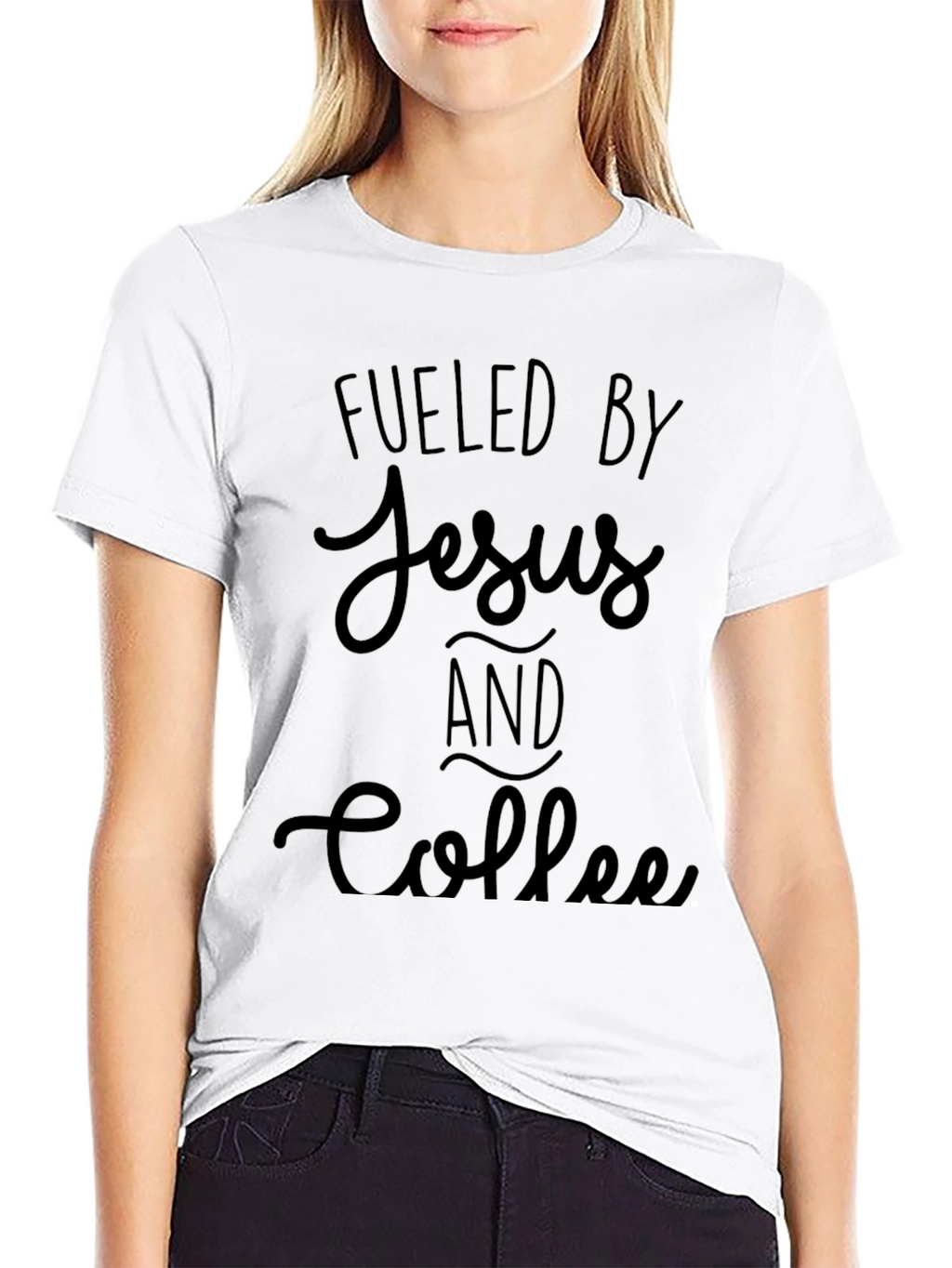Fueled by Jesus and Coffee Graphic T-Shirt