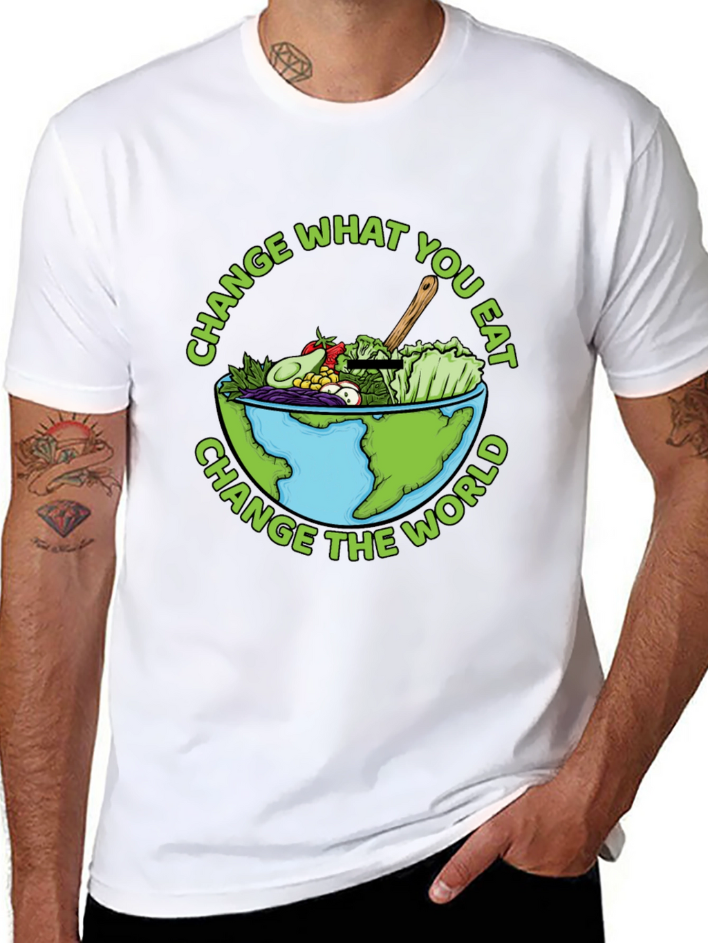 Eat Green Change the World Graphic Tee