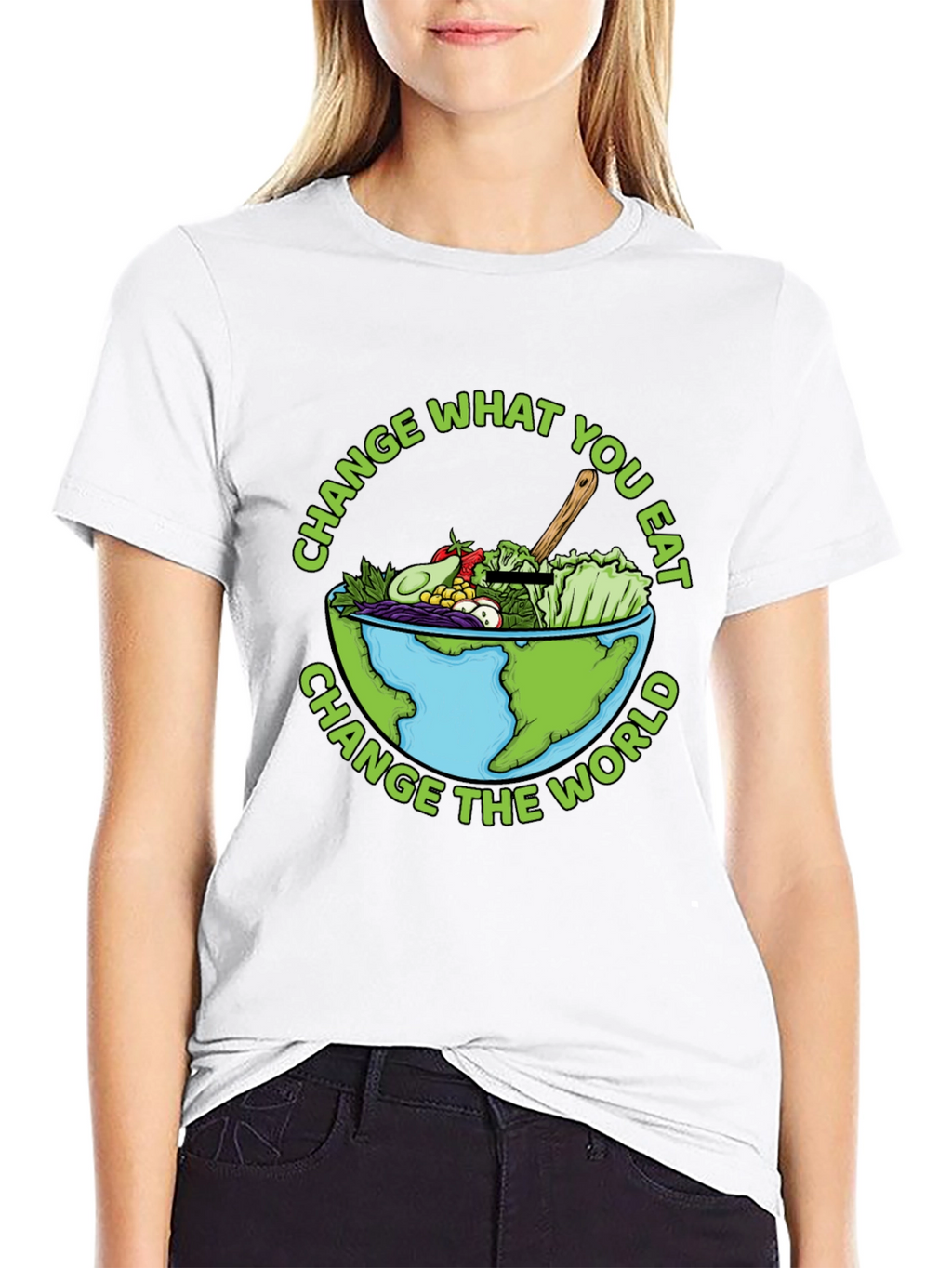 Eat Green Change the World Graphic Tee