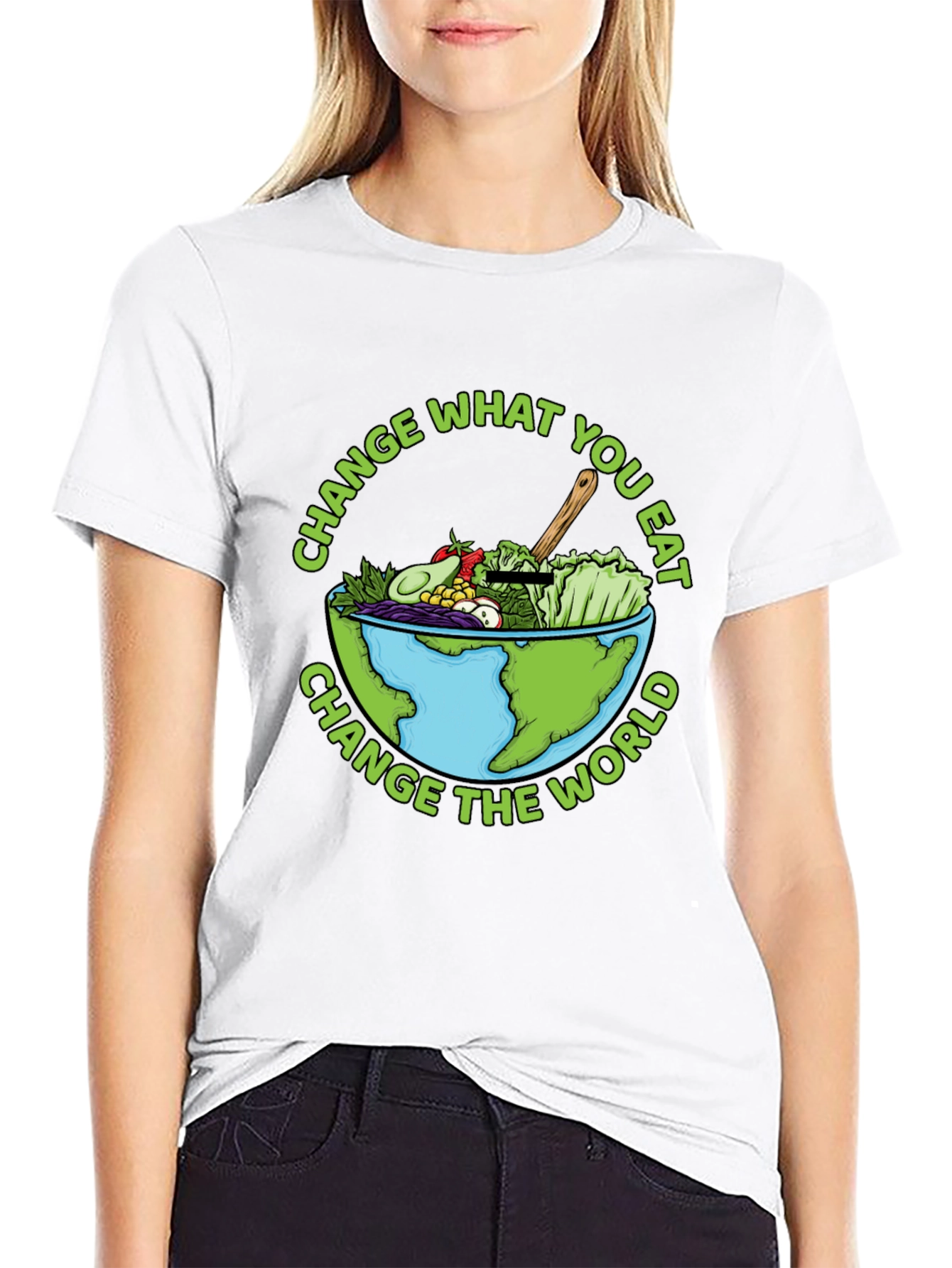 Eat Green Change the World Graphic Tee