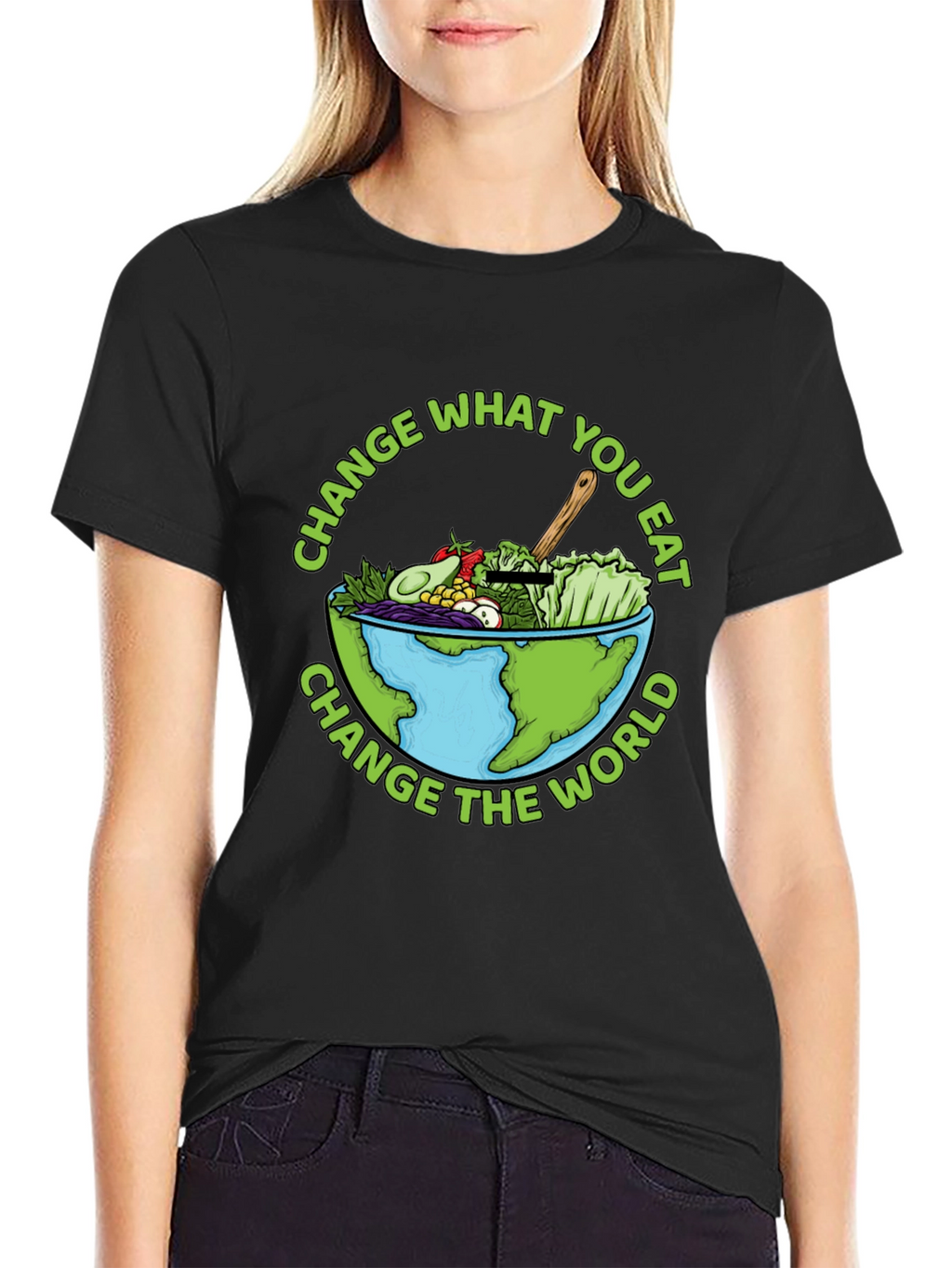 Eat Green Change the World Graphic Tee