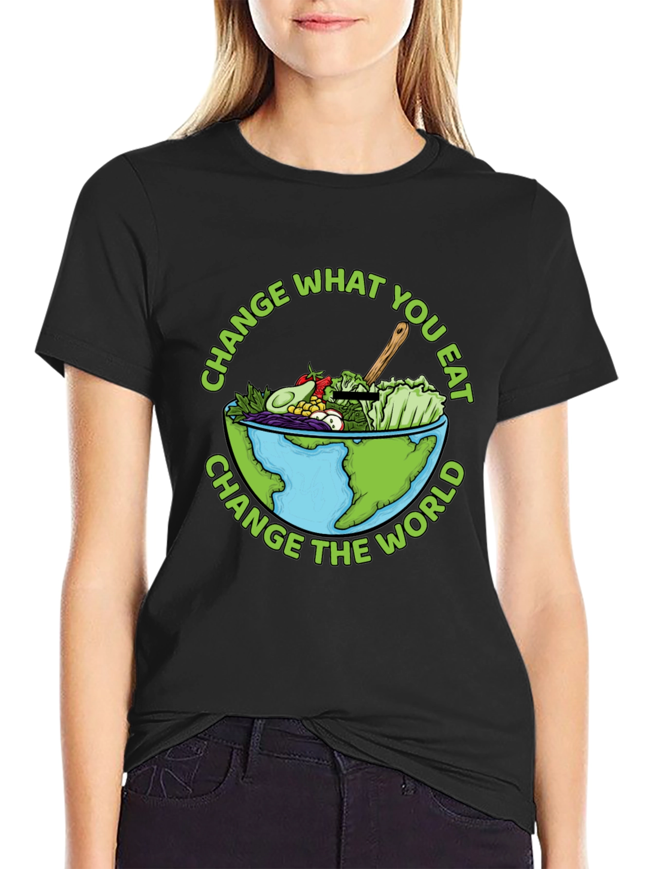 Eat Green Change the World Graphic Tee