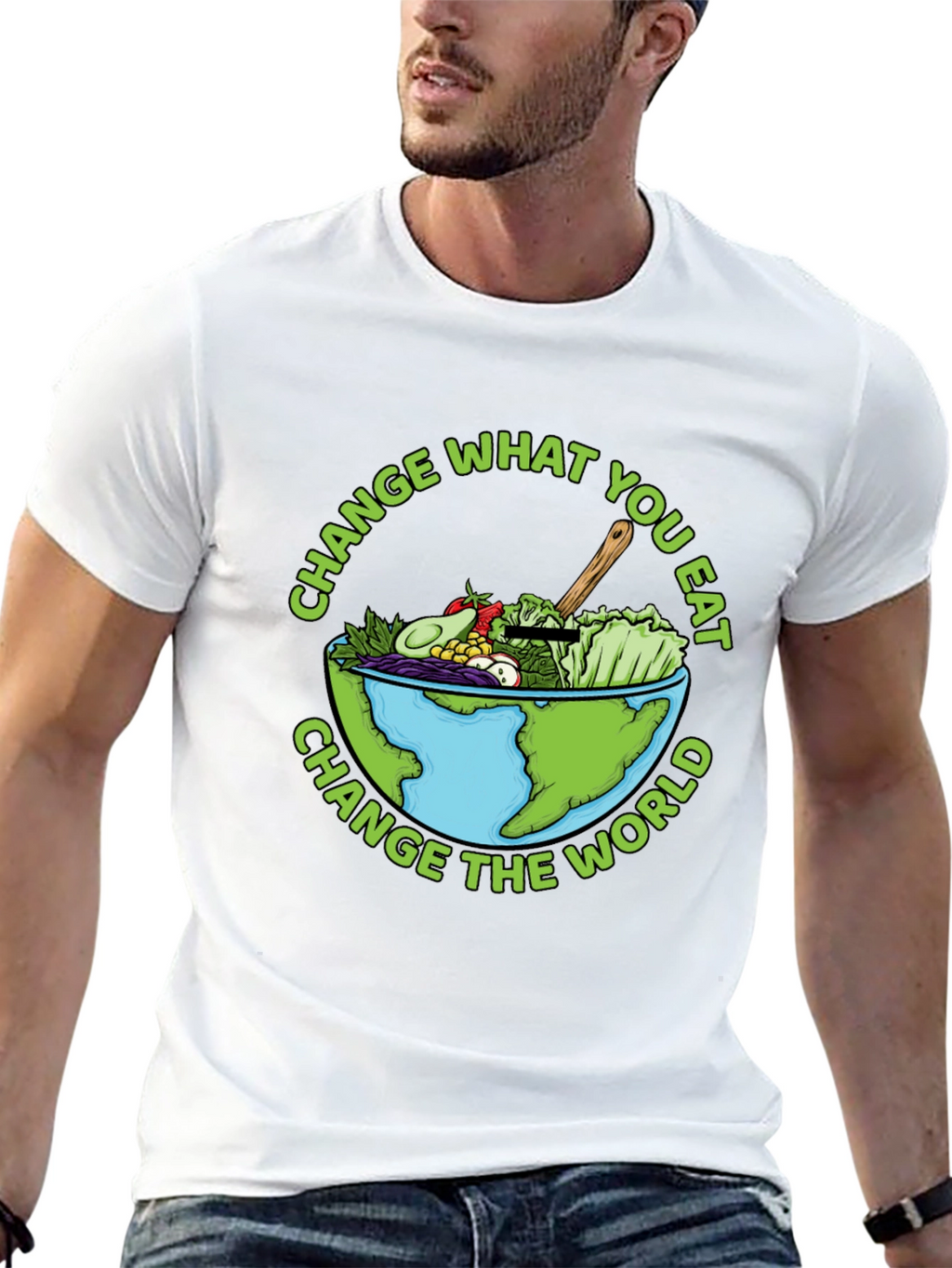 Eat Green Change the World Graphic Tee