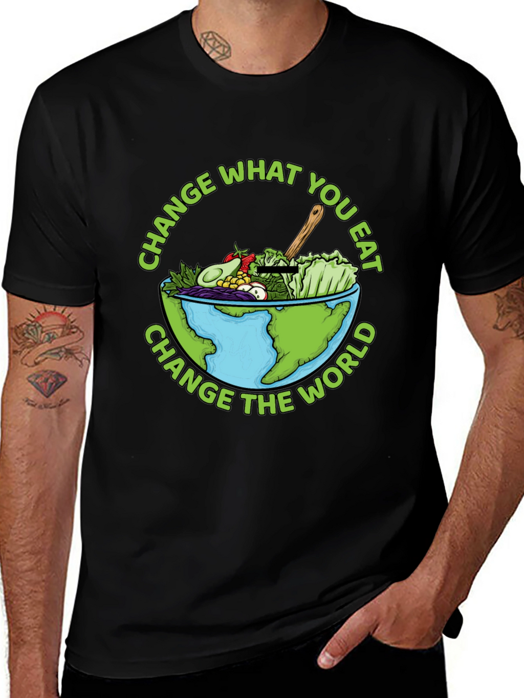 Eat Green Change the World Graphic Tee