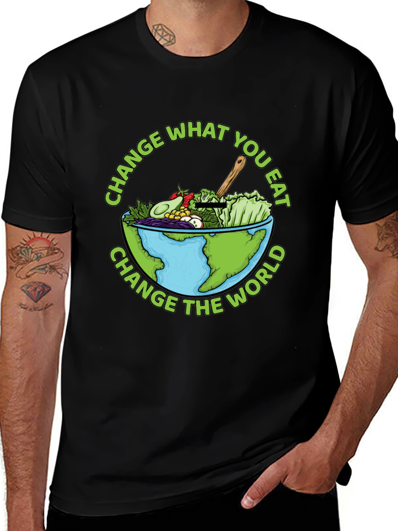 Eat Green Change the World Graphic Tee