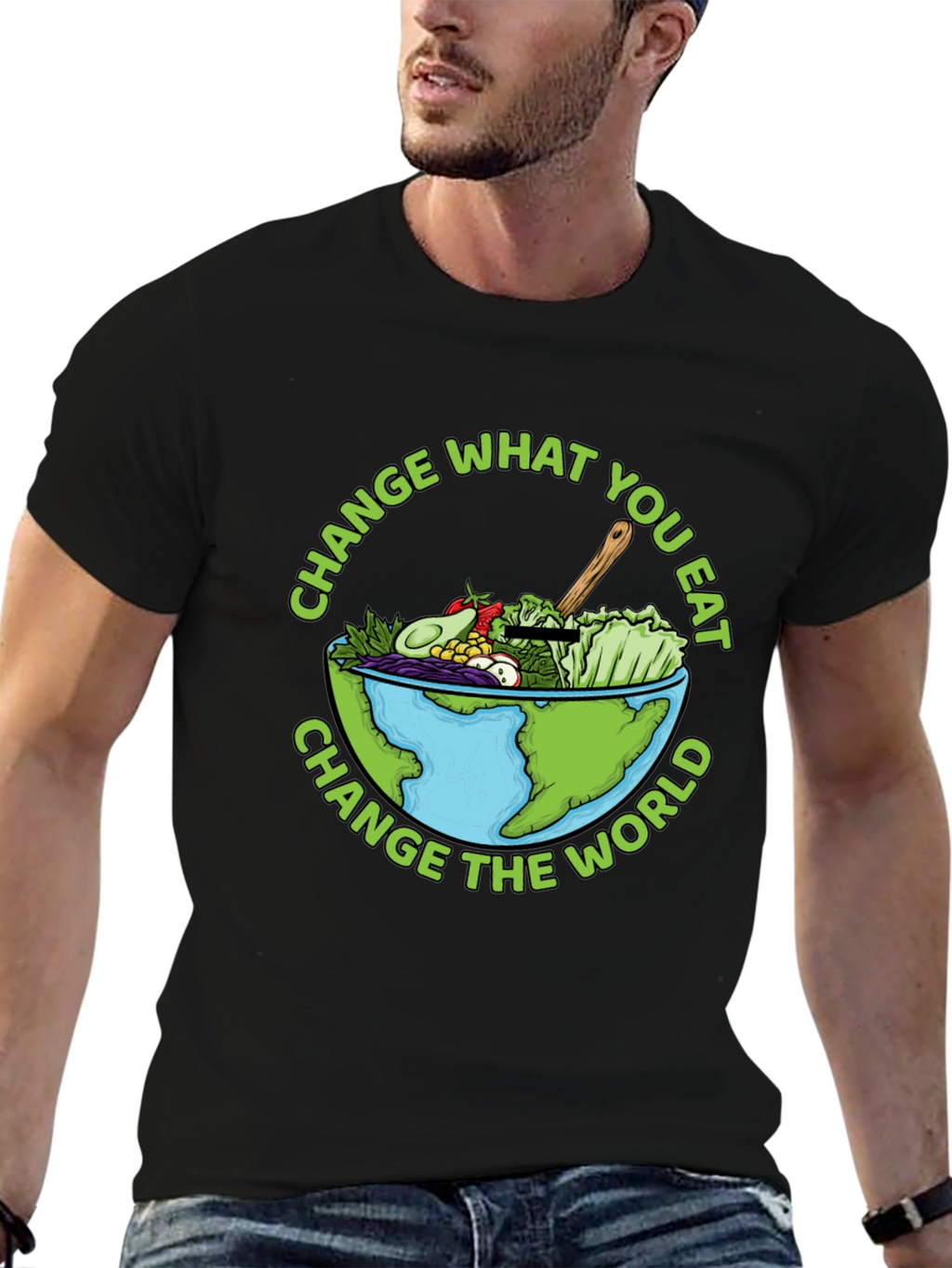 Eat Green Change the World Graphic Tee