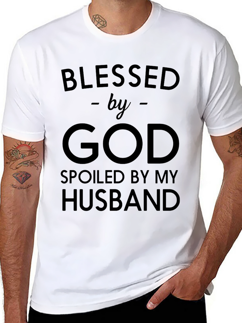 Blessed By God Spolied By Husband T-Shirt