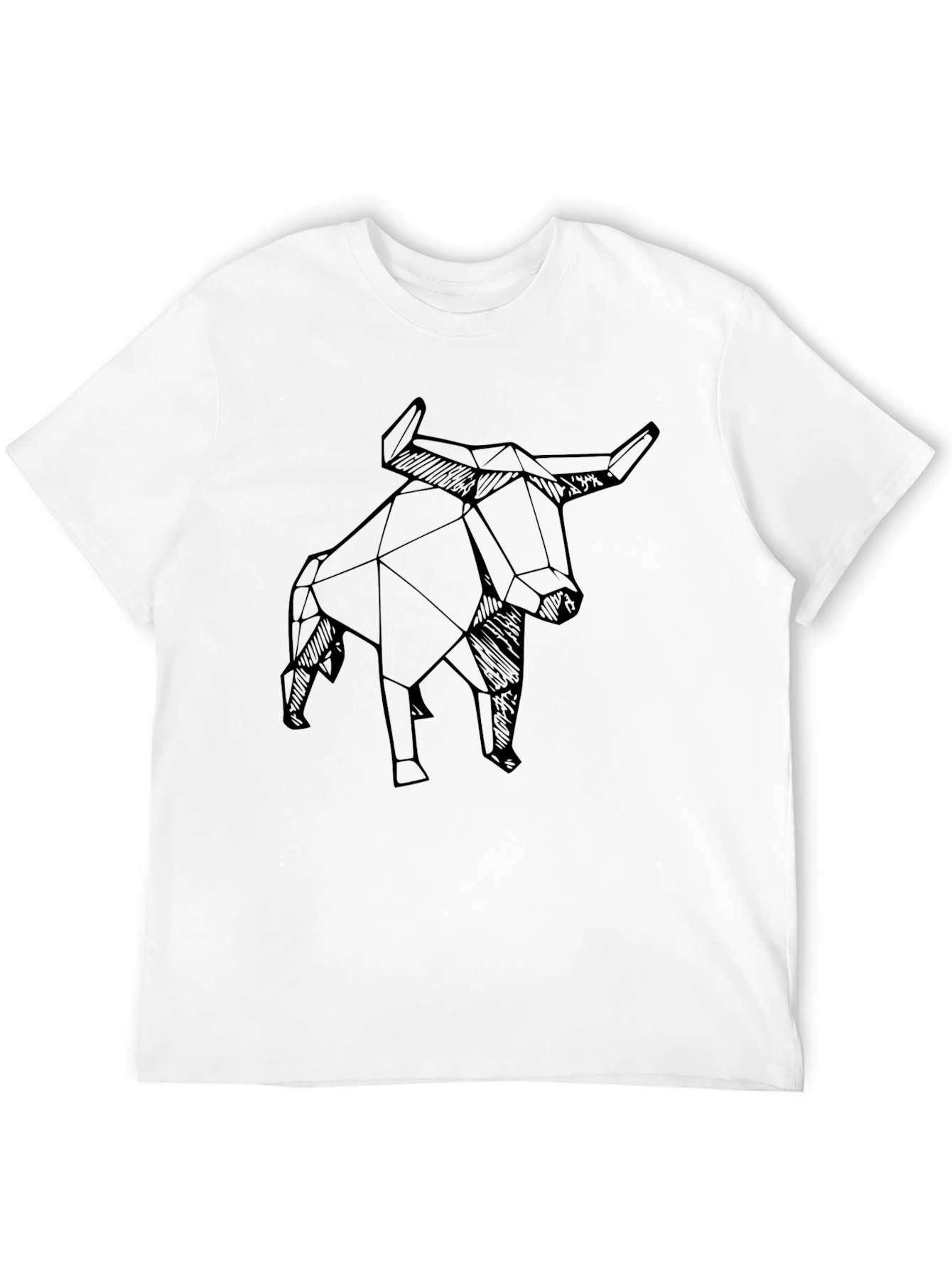 Geometric Bull T-Shirt - Modern Design