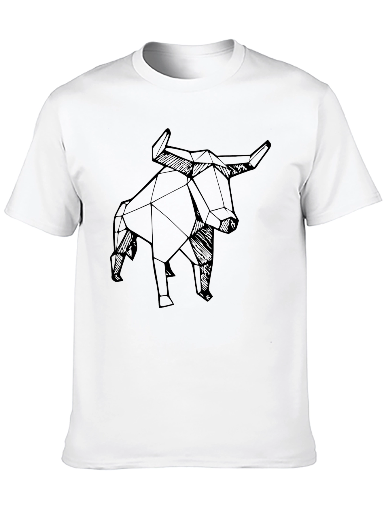 Geometric Bull T-Shirt - Modern Design