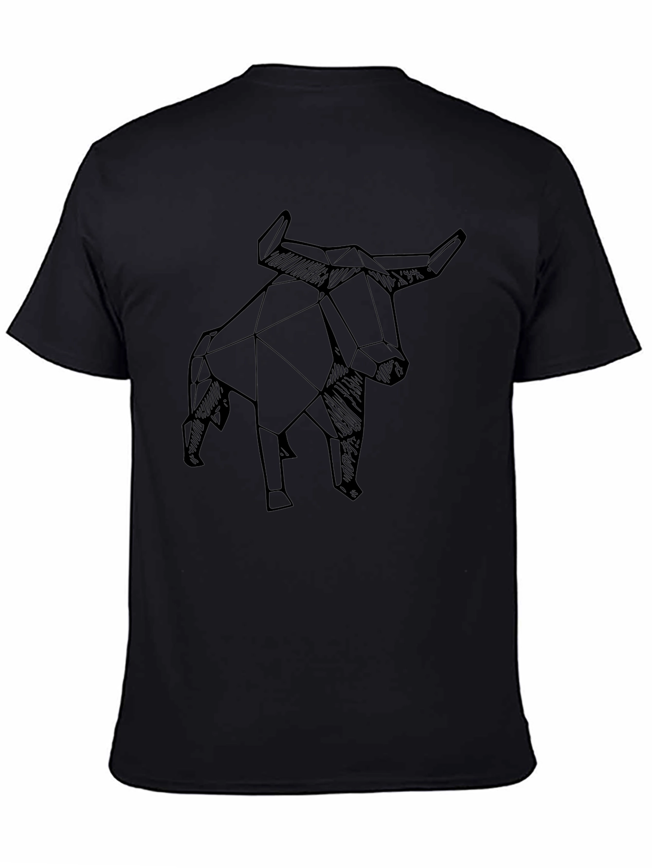 Geometric Bull T-Shirt - Modern Design