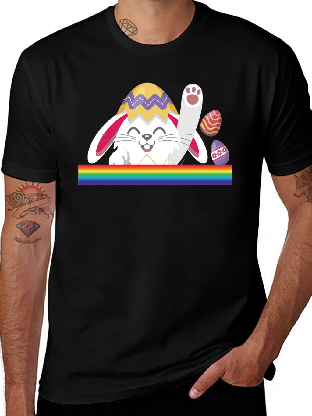 Easter Bunny Egg Rainbow T-Shirt