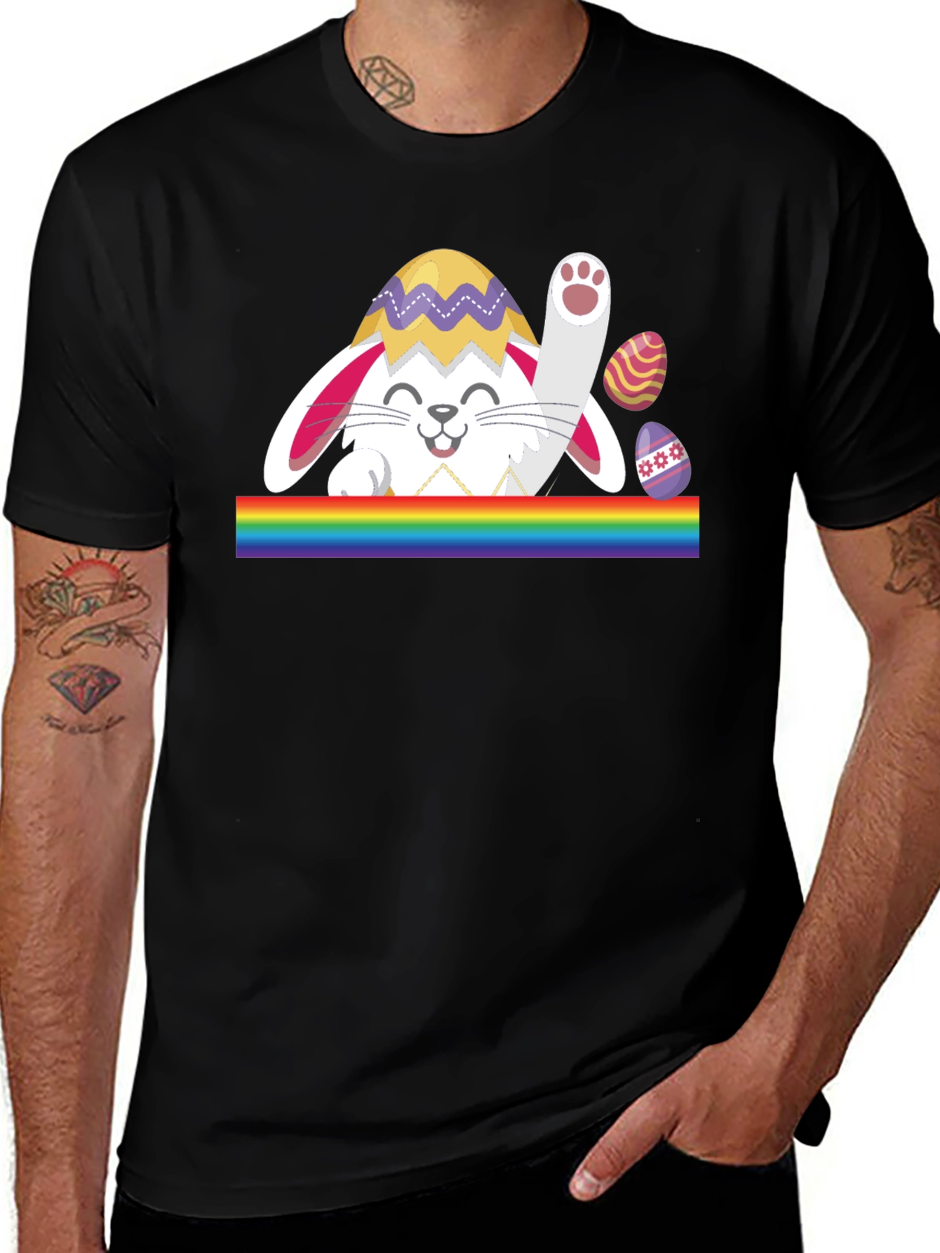 Easter Bunny Egg Rainbow T-Shirt