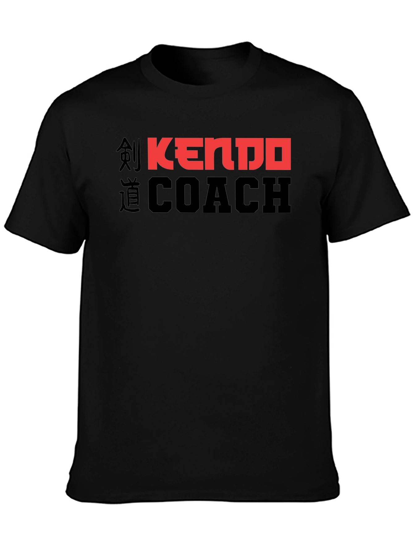 Kendo Coach Black T-Shirt - Martial Arts Instructor Tee