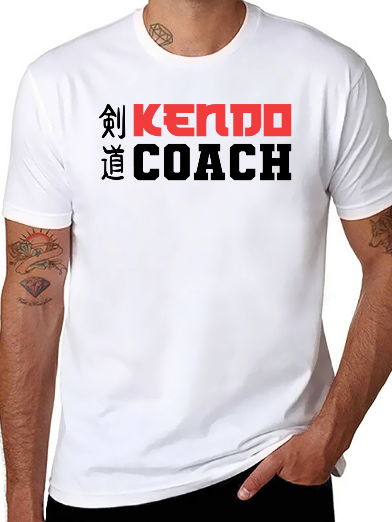 Kendo Coach Black T-Shirt - Martial Arts Instructor Tee