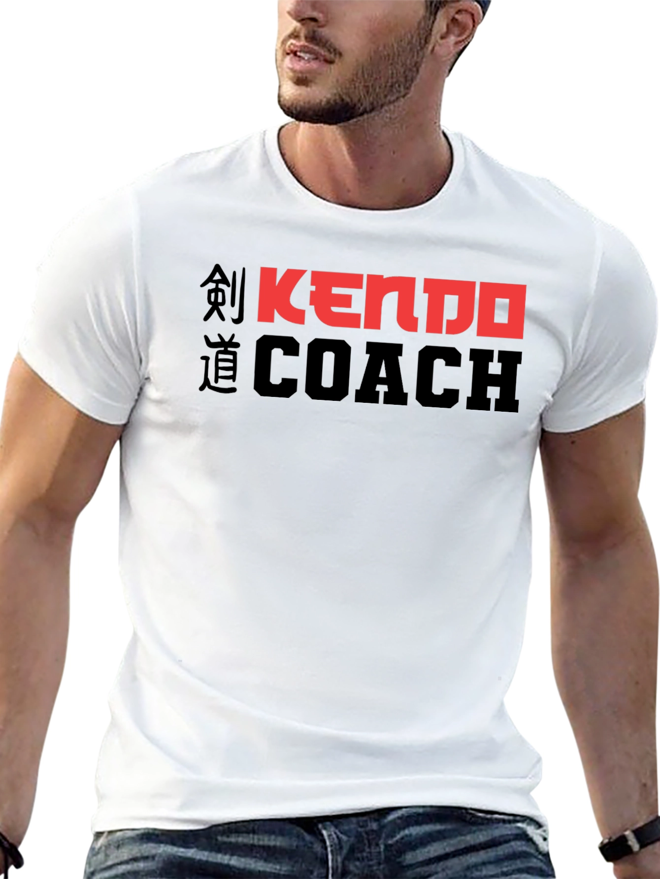 Kendo Coach Black T-Shirt - Martial Arts Instructor Tee