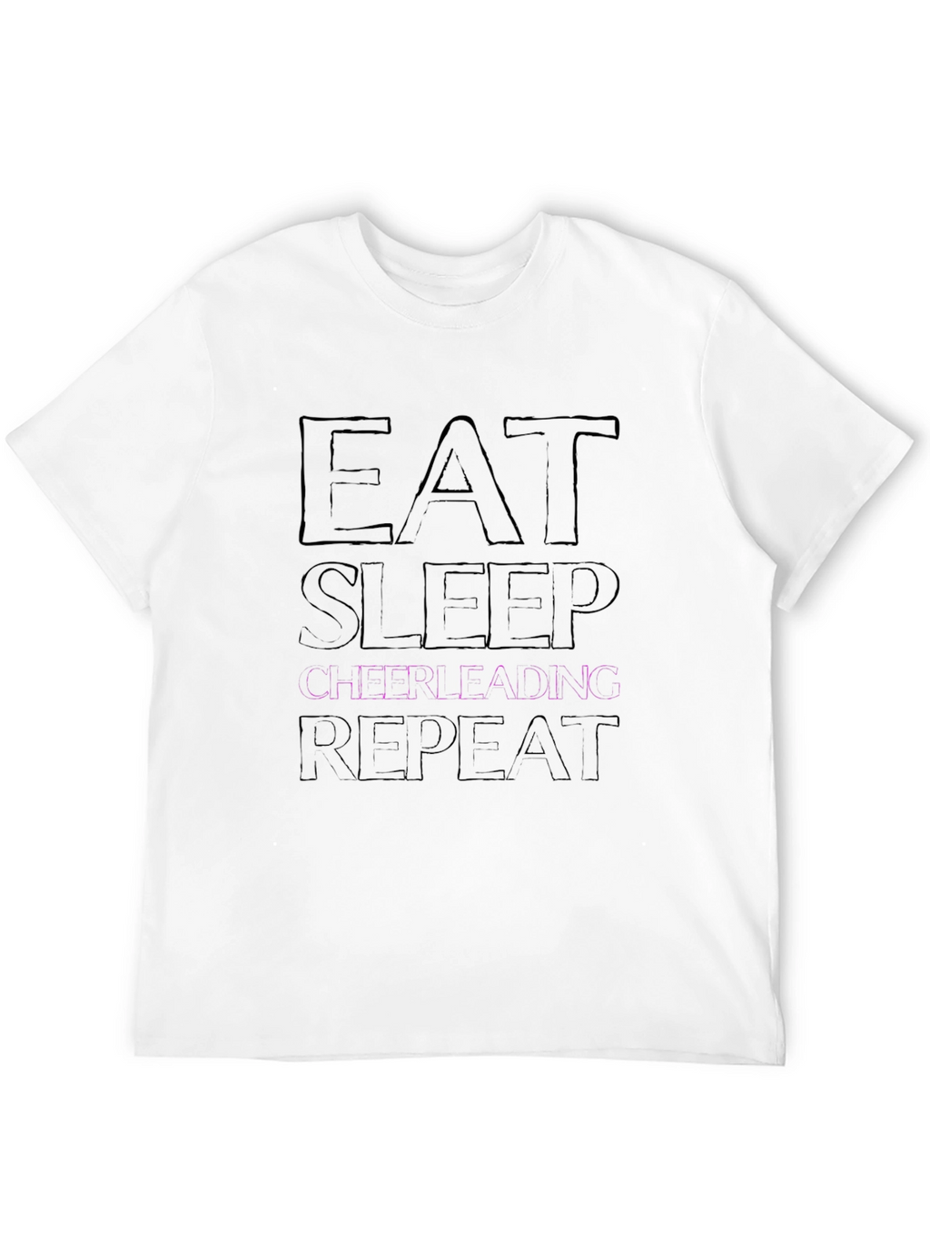 Eat Sleep Cheerleading Repeat Black T-Shirt