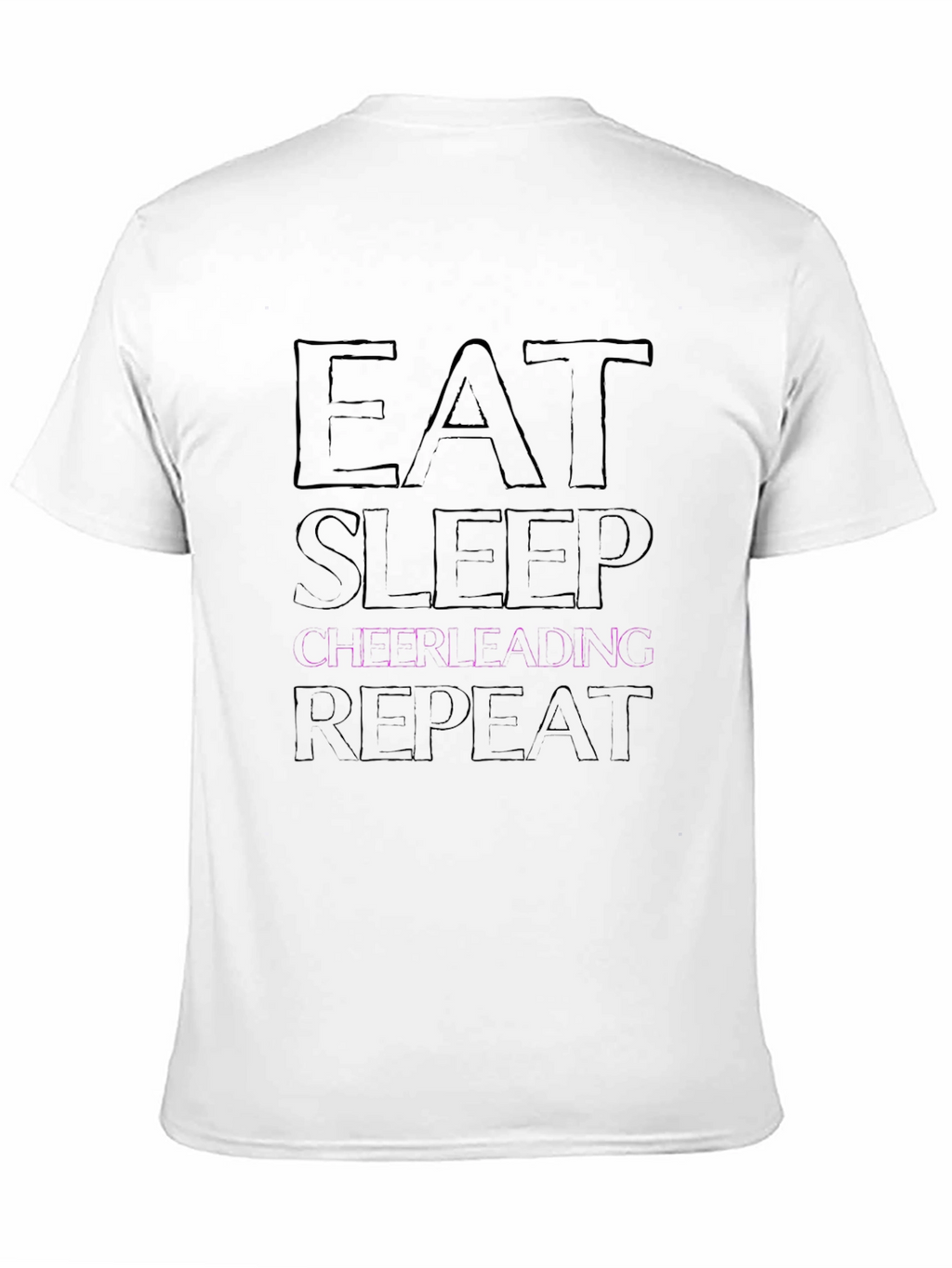 Eat Sleep Cheerleading Repeat Black T-Shirt