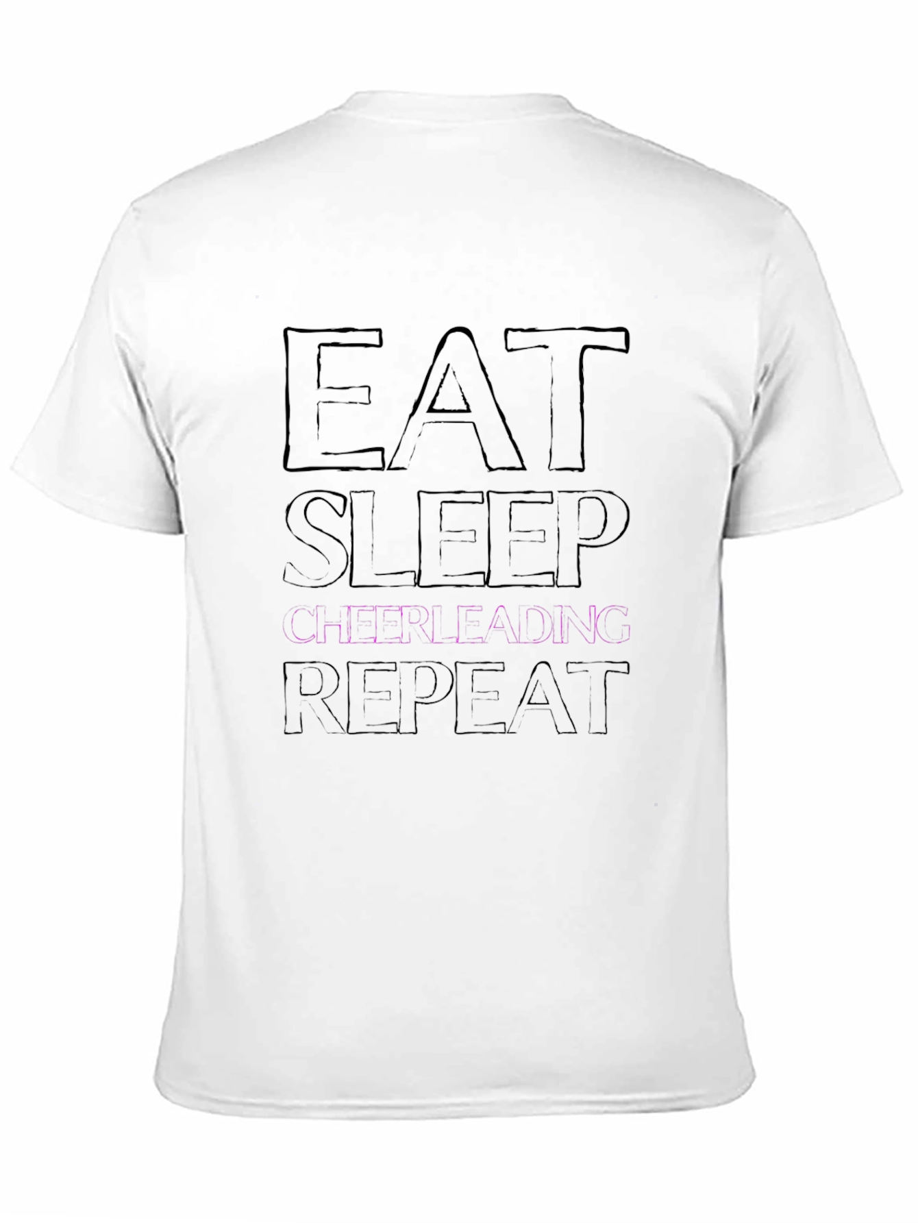 Eat Sleep Cheerleading Repeat Black T-Shirt