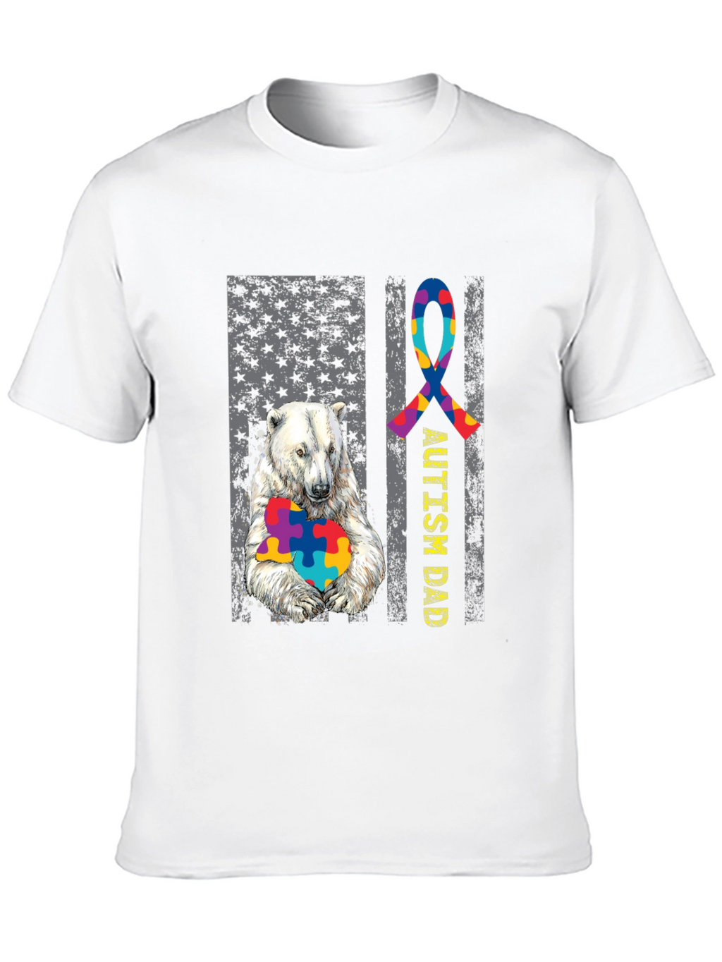 Autism Dad Bear T-Shirt