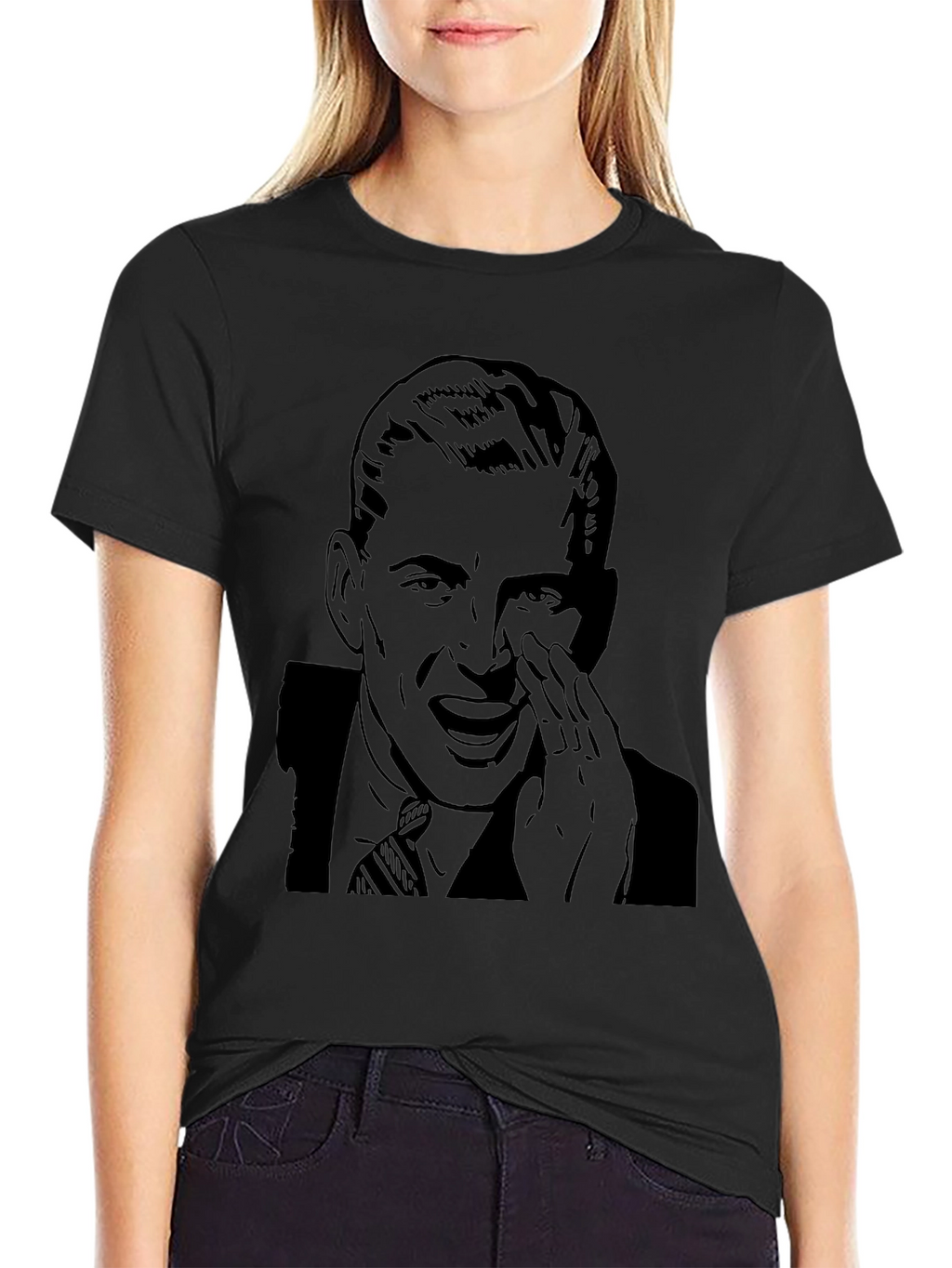Retro Man Graphic Tee - Black