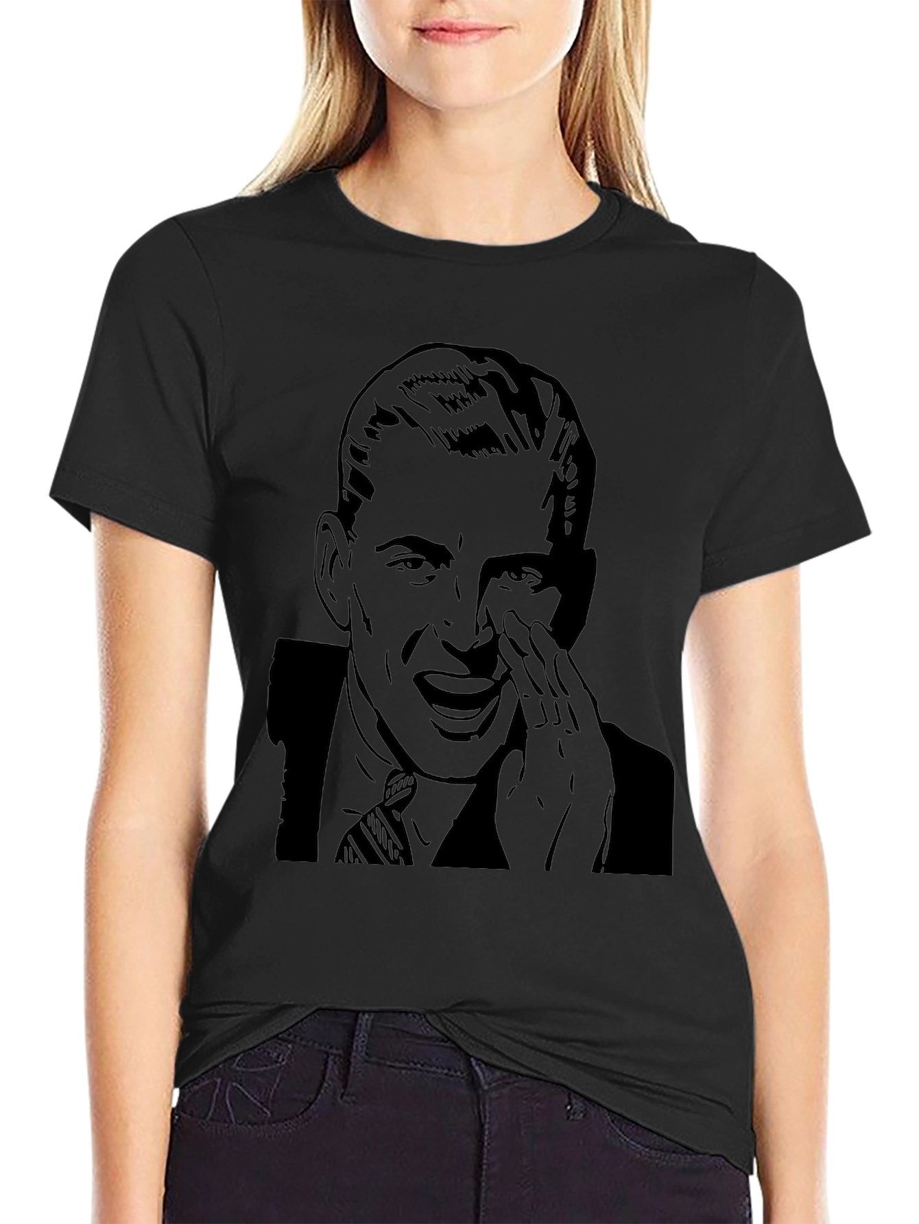 Retro Man Graphic Tee - Black