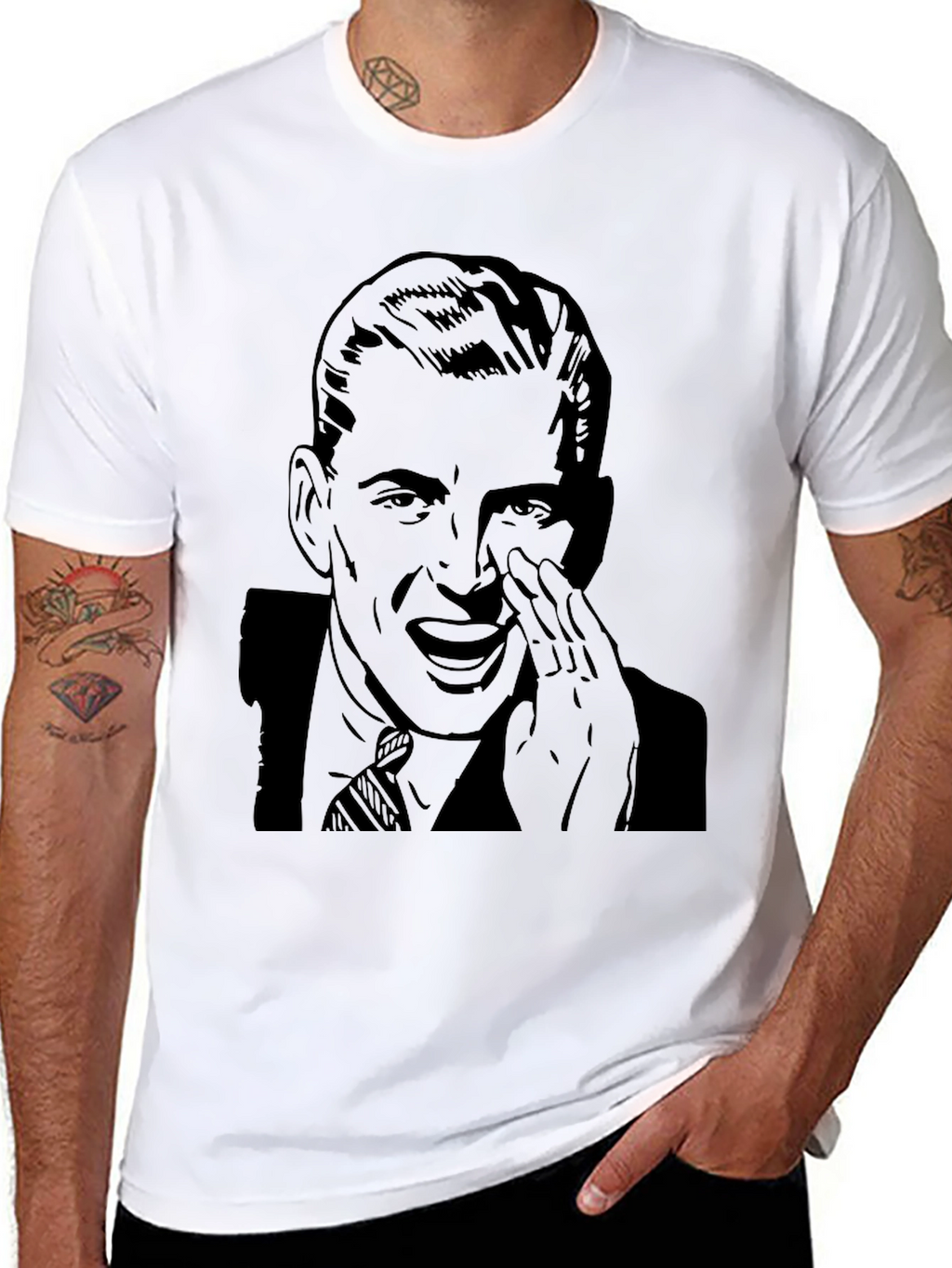 Retro Man Graphic Tee - Black