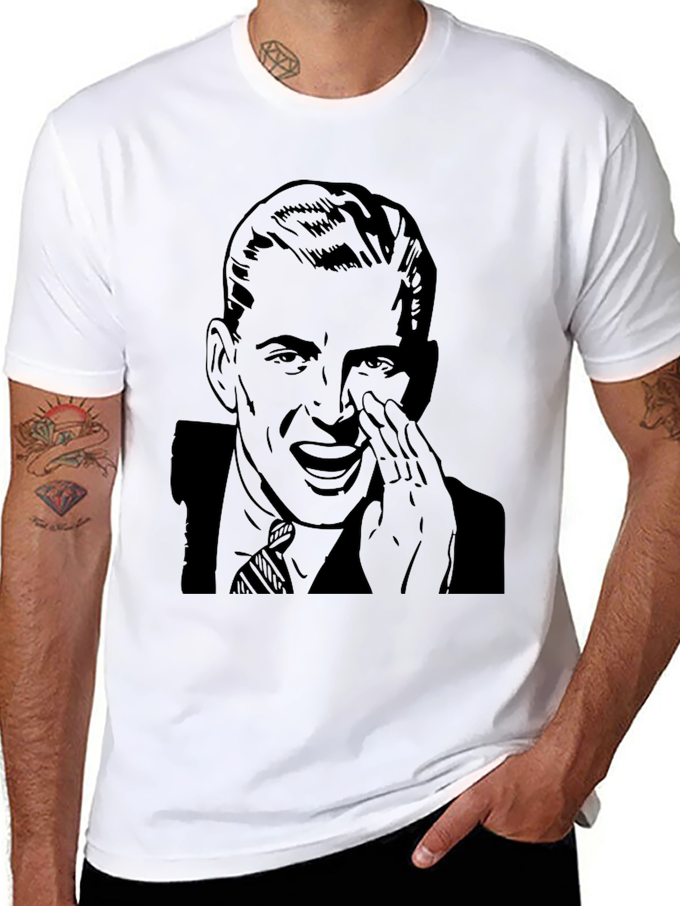 Retro Man Graphic Tee - Black