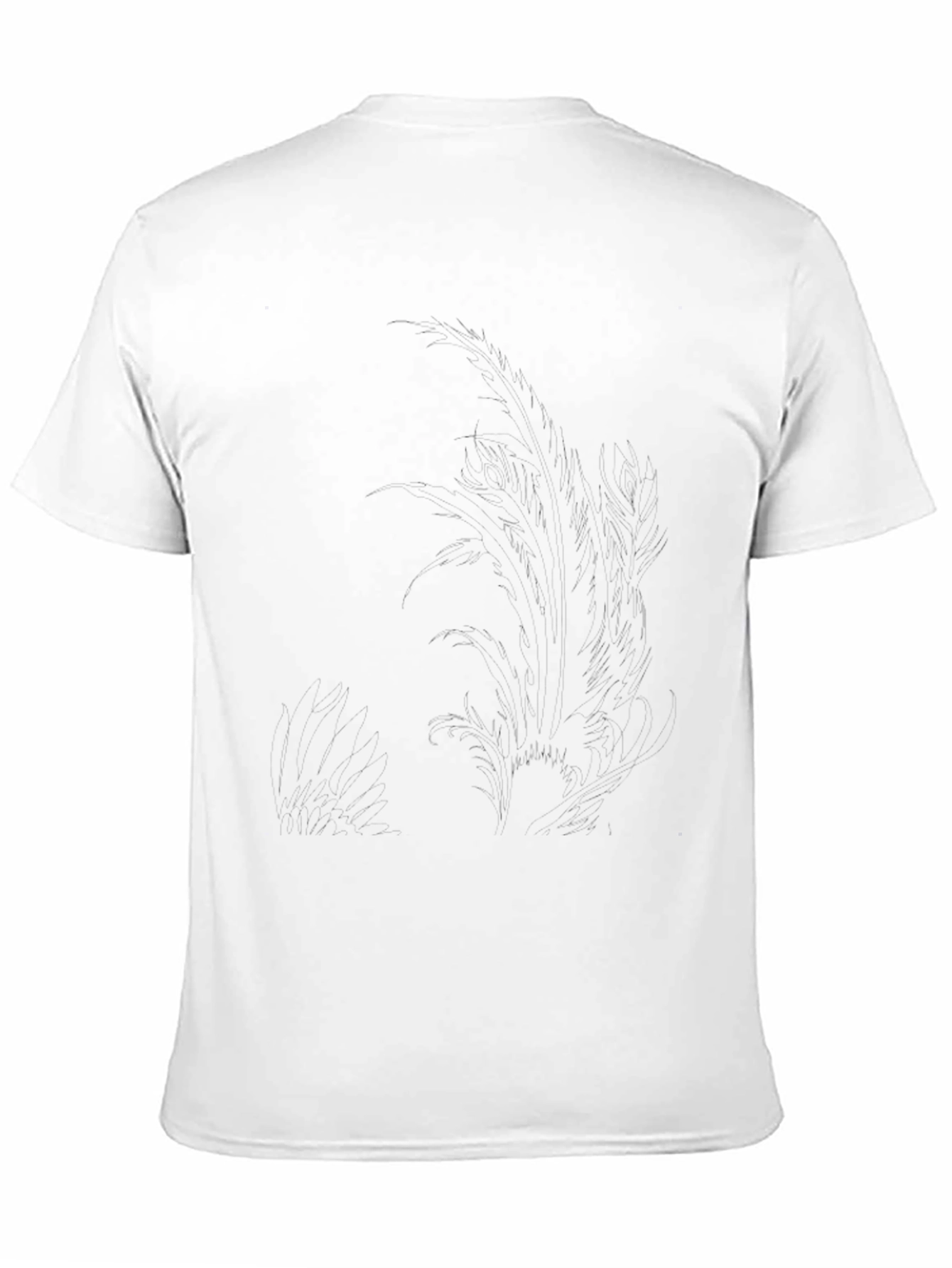 Mens Black Crew Neck Graphic T-Shirt