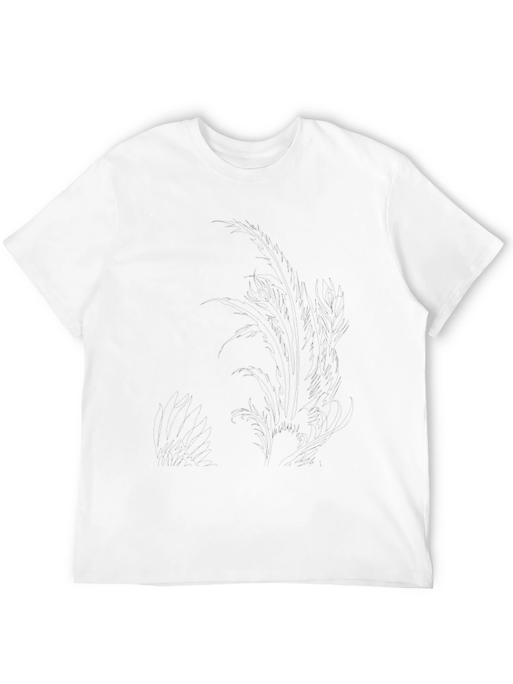 Mens Black Crew Neck Graphic T-Shirt