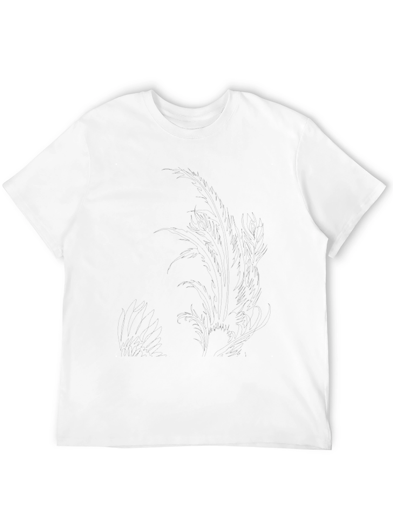 Mens Black Crew Neck Graphic T-Shirt