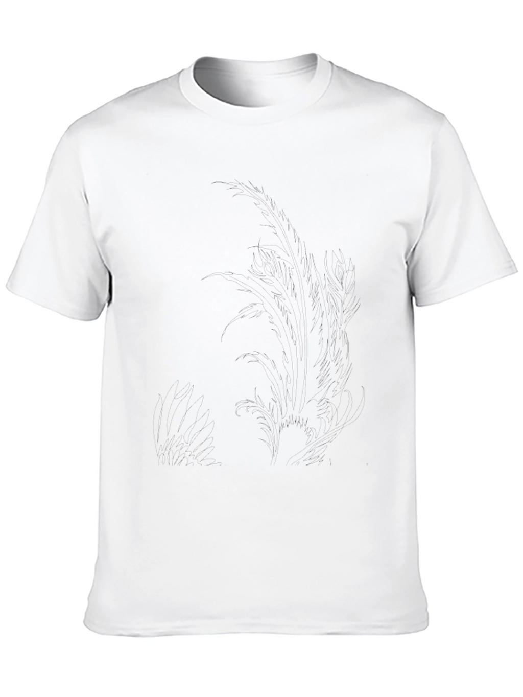 Mens Black Crew Neck Graphic T-Shirt