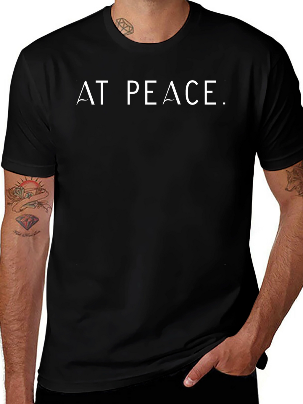 At Peace Black Graphic Tee