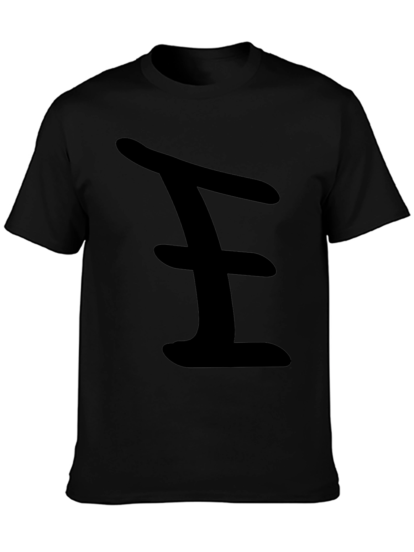 Bold Black Tee with Abstract Design