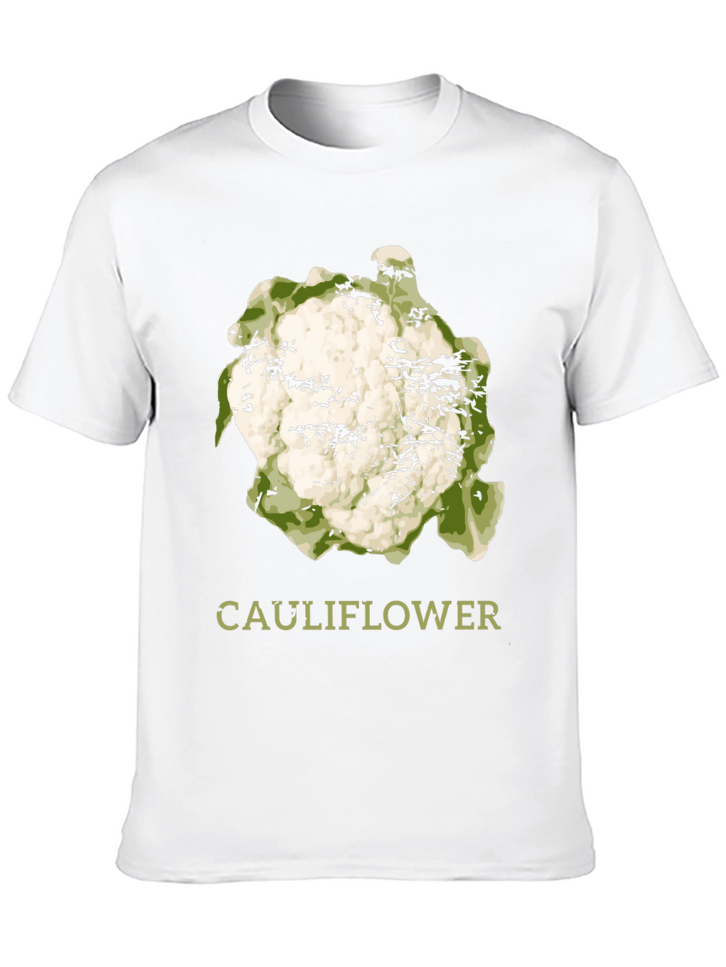 Cauliflower Graphic Print T-Shirt - Trendy Foodie Tee