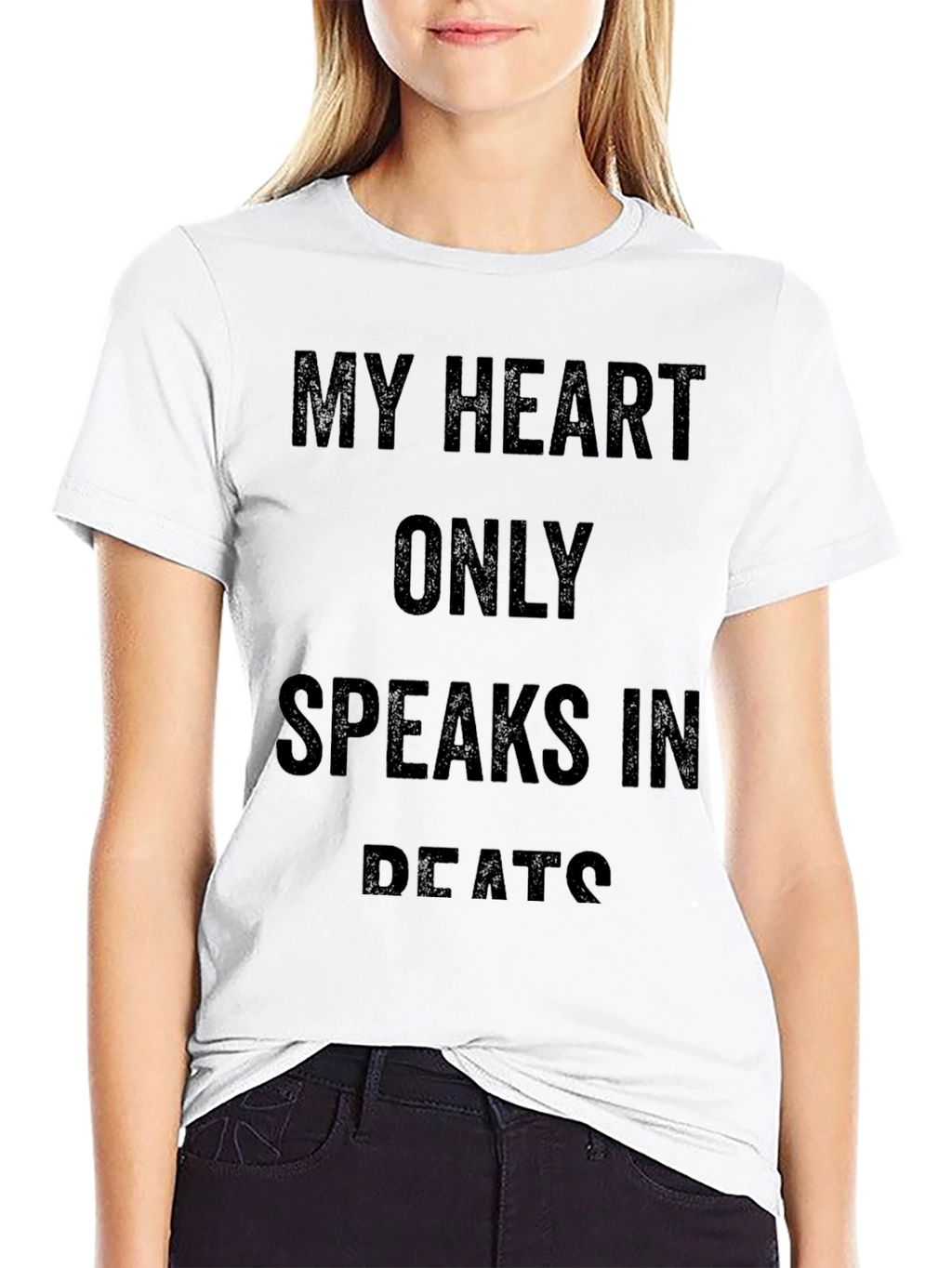 My Heart Only Speaks in Beats Black T-Shirt
