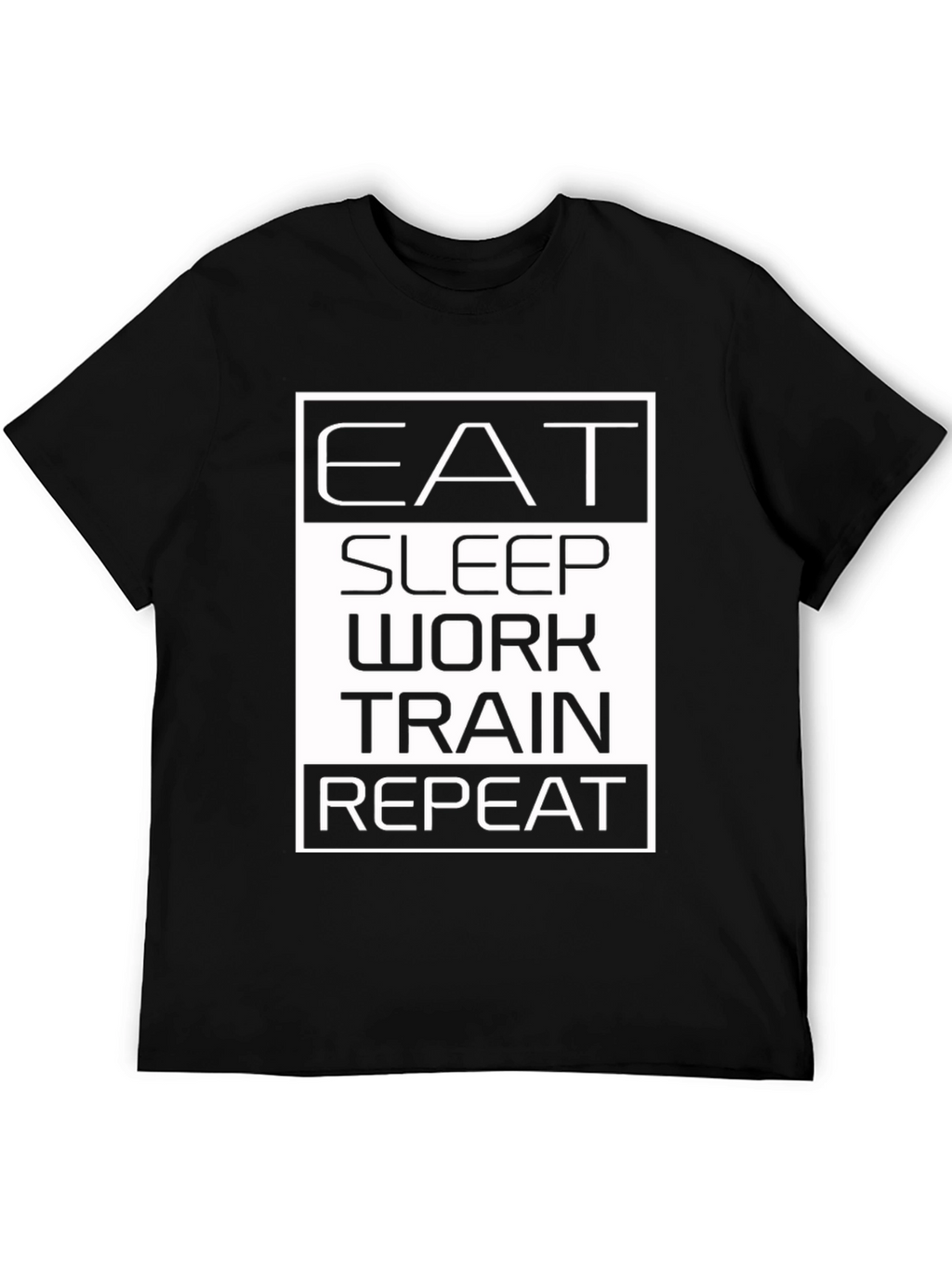 Eat Sleep Work Train Repeat Graphic Tee