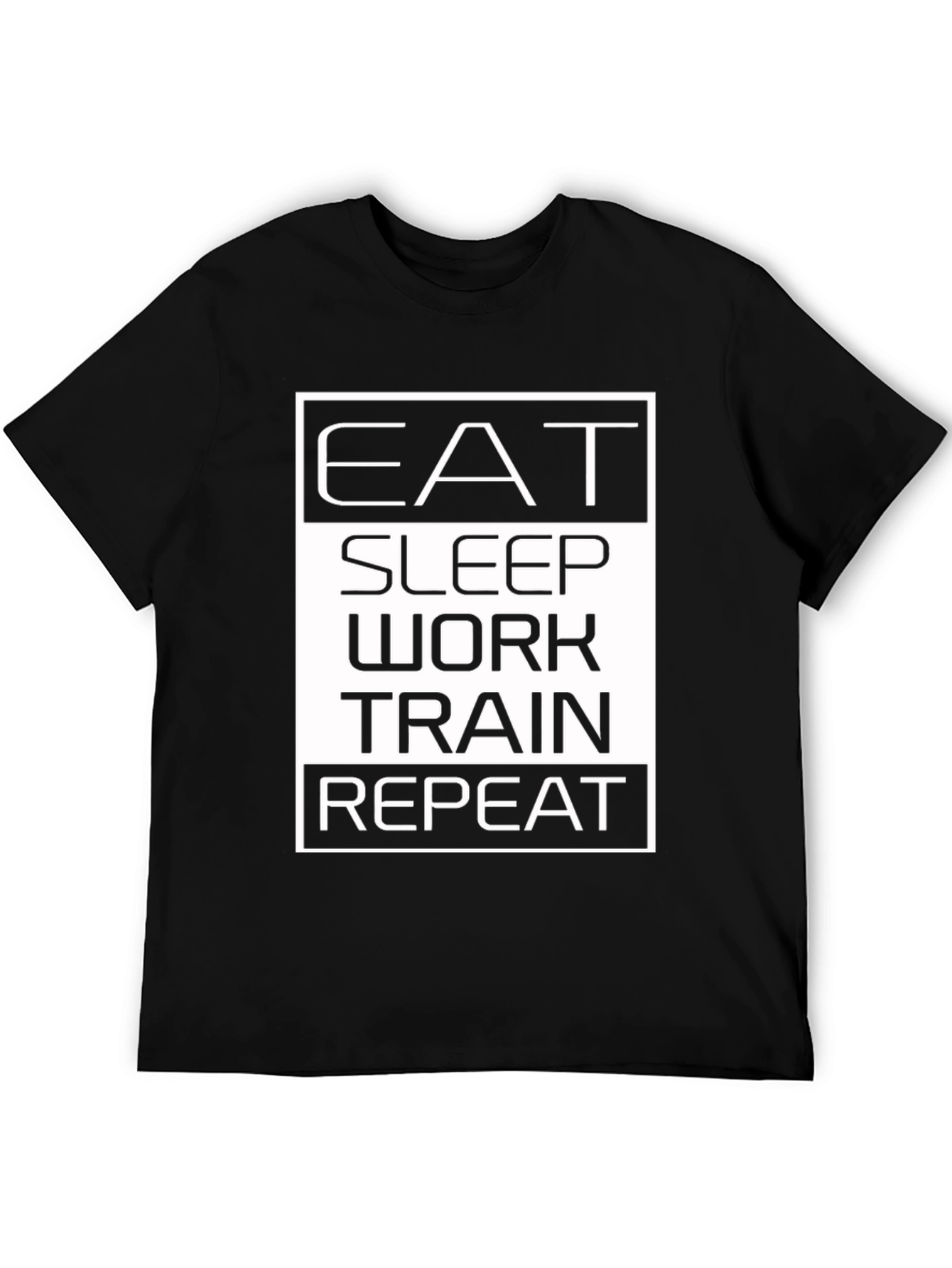 Eat Sleep Work Train Repeat Graphic Tee