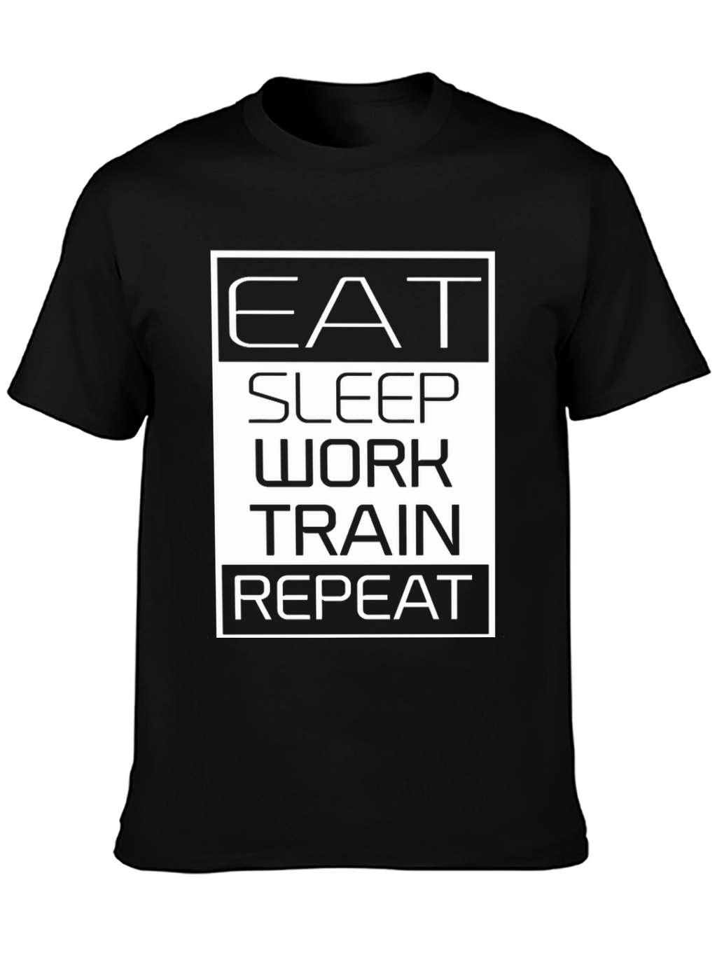Eat Sleep Work Train Repeat Graphic Tee