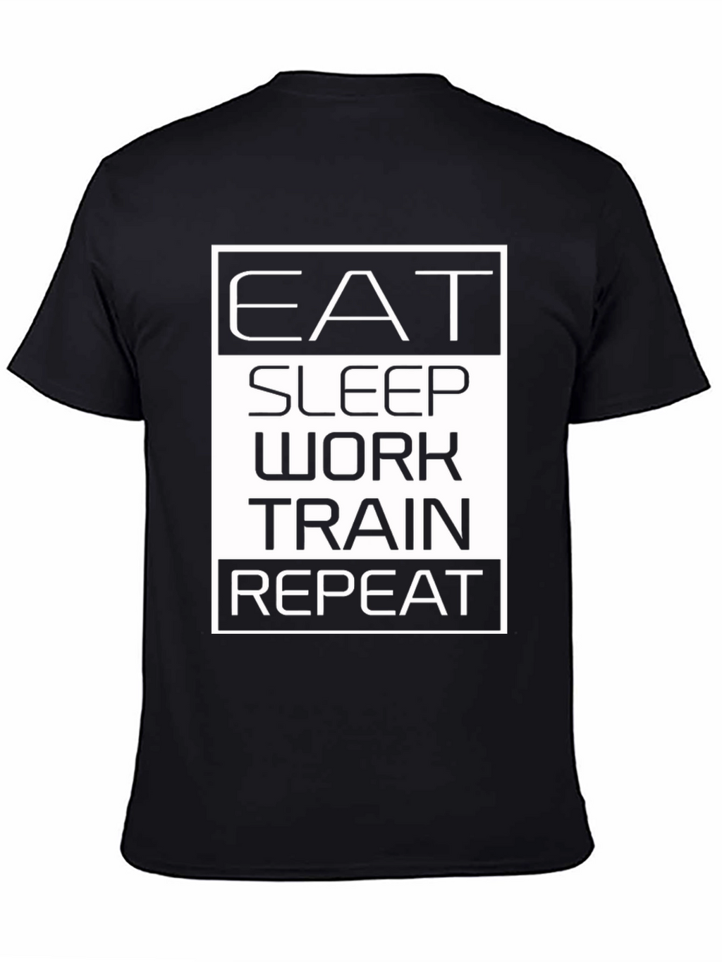 Eat Sleep Work Train Repeat Graphic Tee