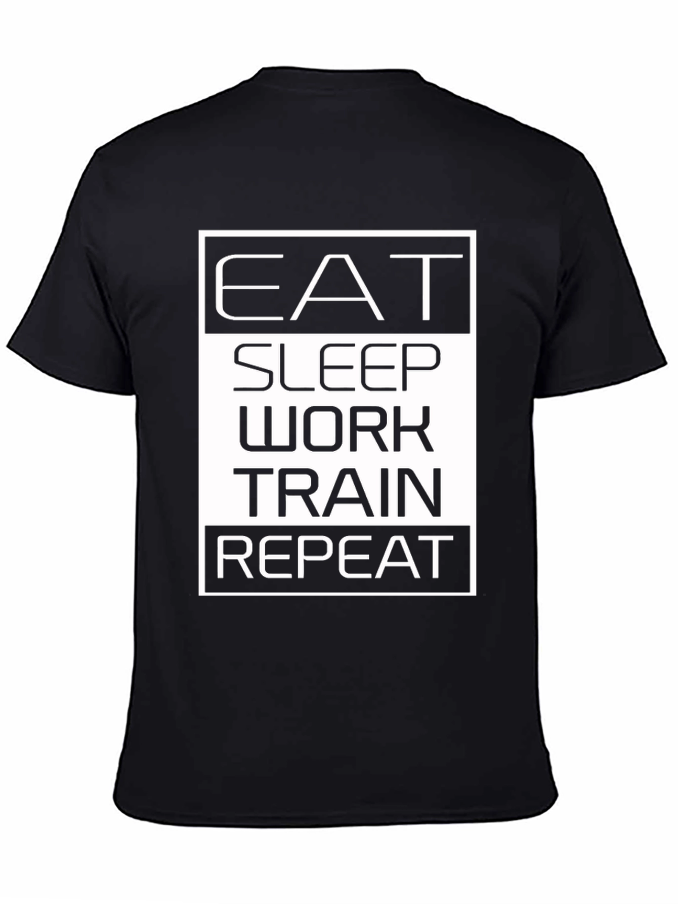 Eat Sleep Work Train Repeat Graphic Tee