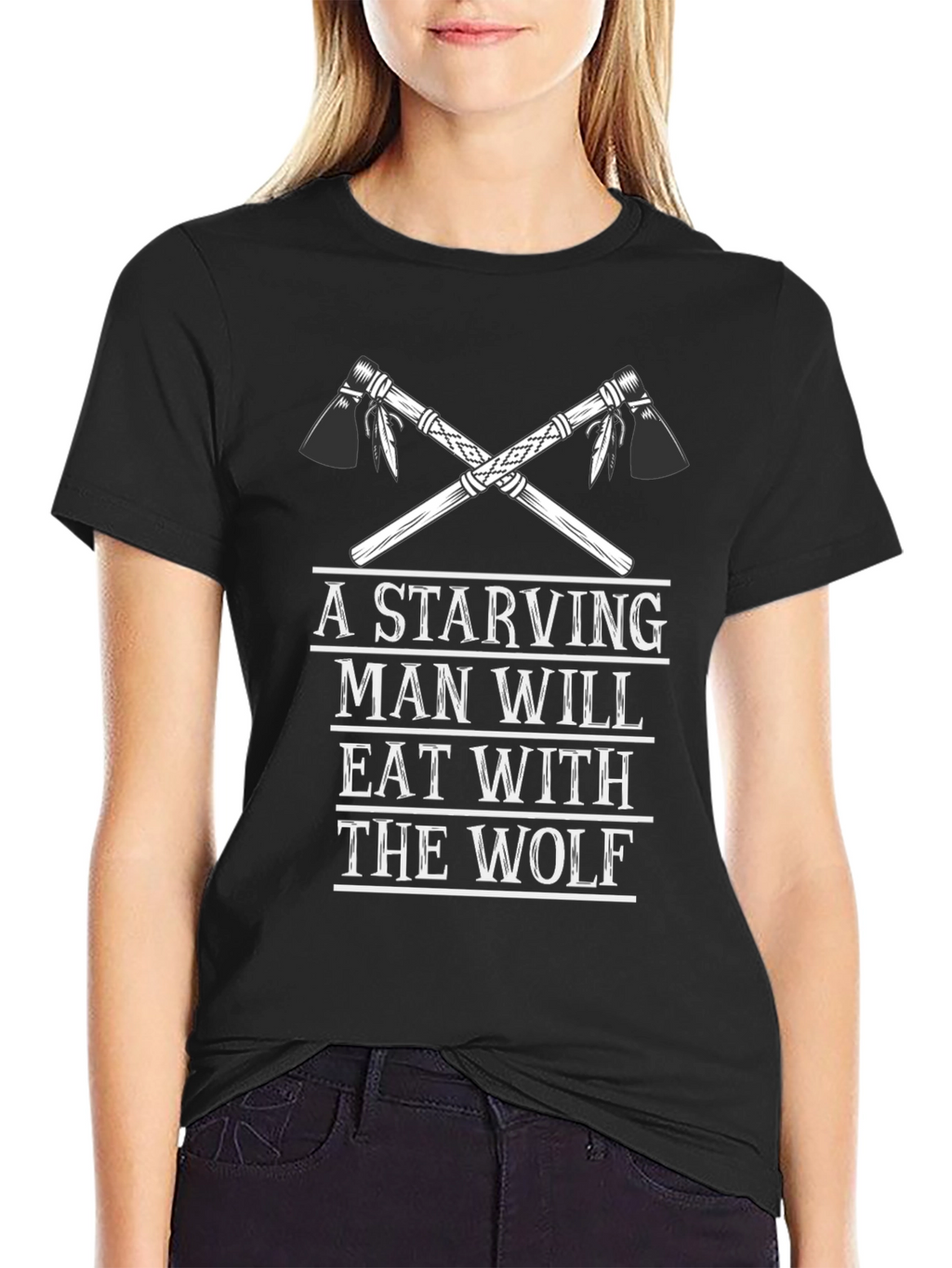 Starving Man Wolf Graphic Tee - Soft Cotton Blend