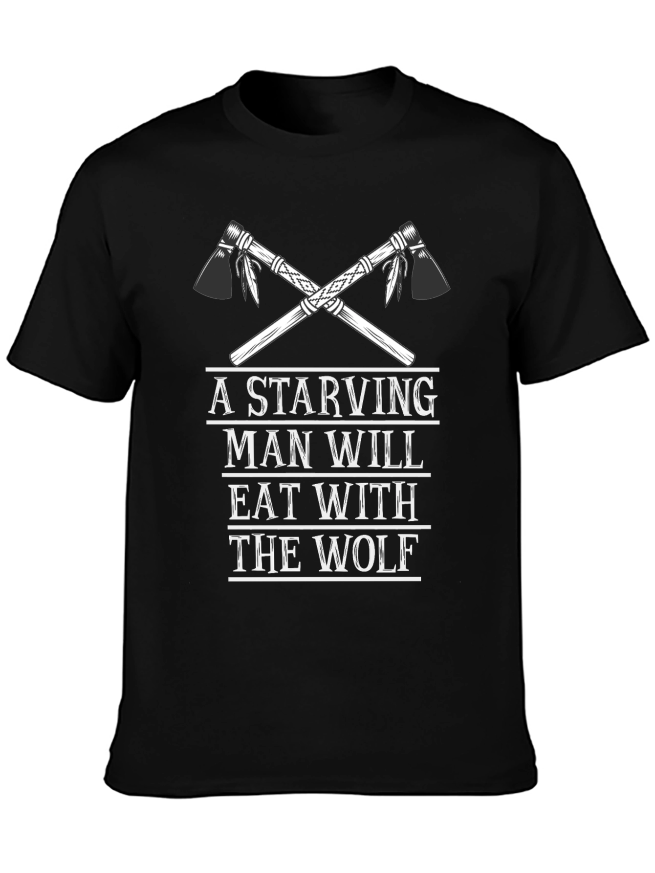 Starving Man Wolf Graphic Tee - Soft Cotton Blend