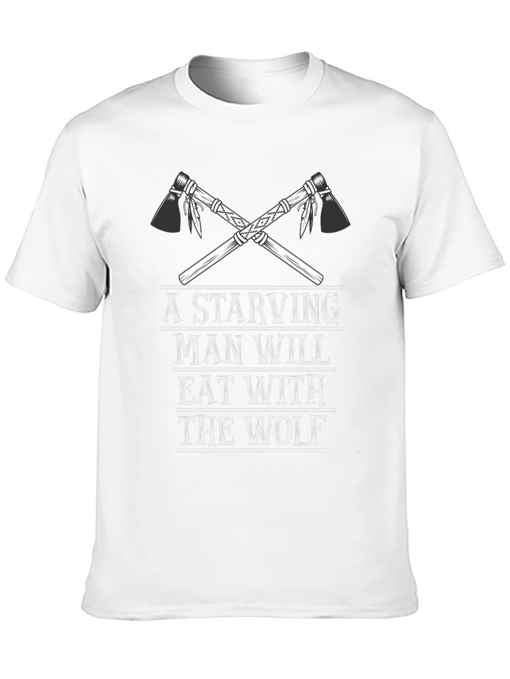 Starving Man Wolf Graphic Tee - Soft Cotton Blend