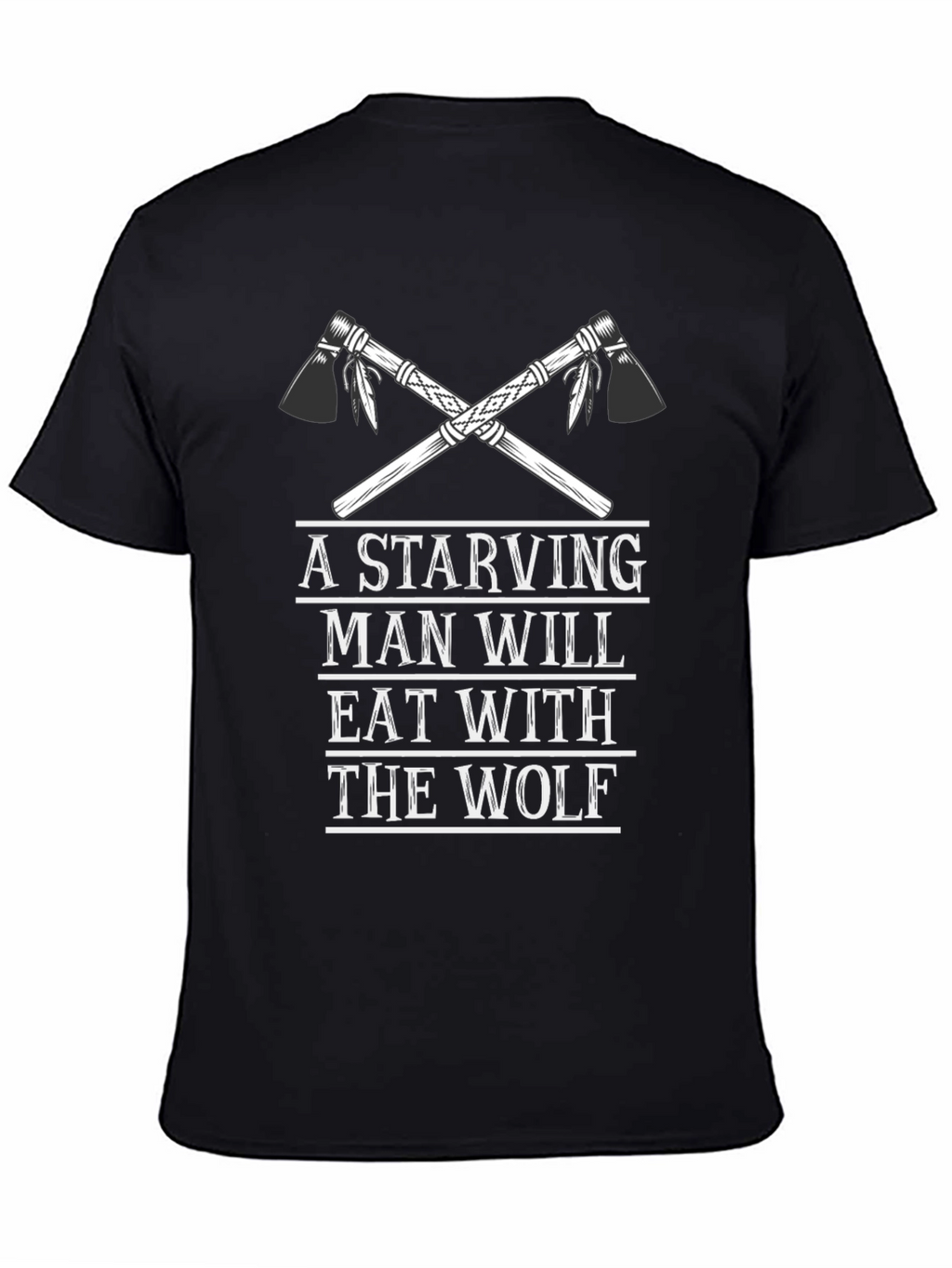 Starving Man Wolf Graphic Tee - Soft Cotton Blend
