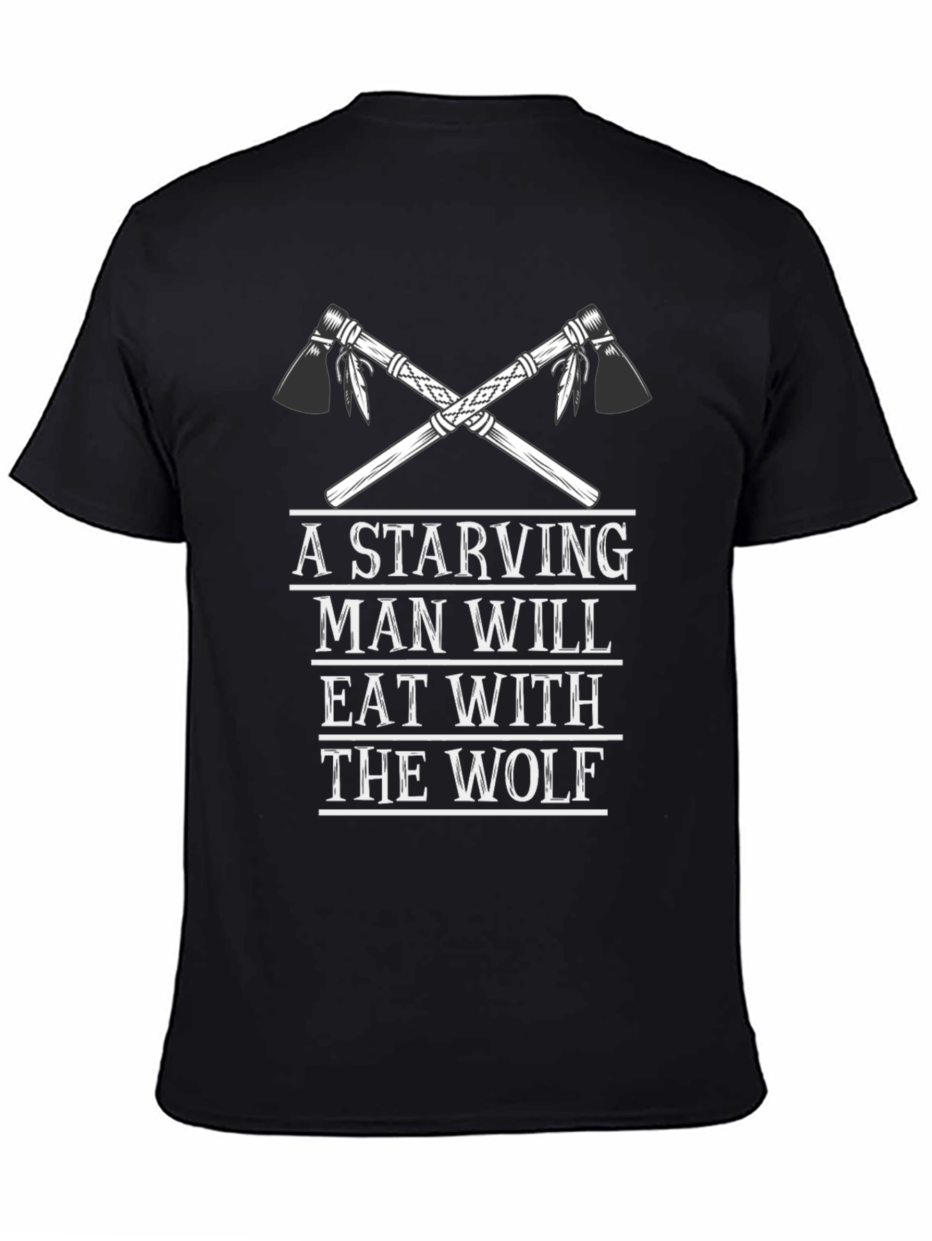 Starving Man Wolf Graphic Tee - Soft Cotton Blend
