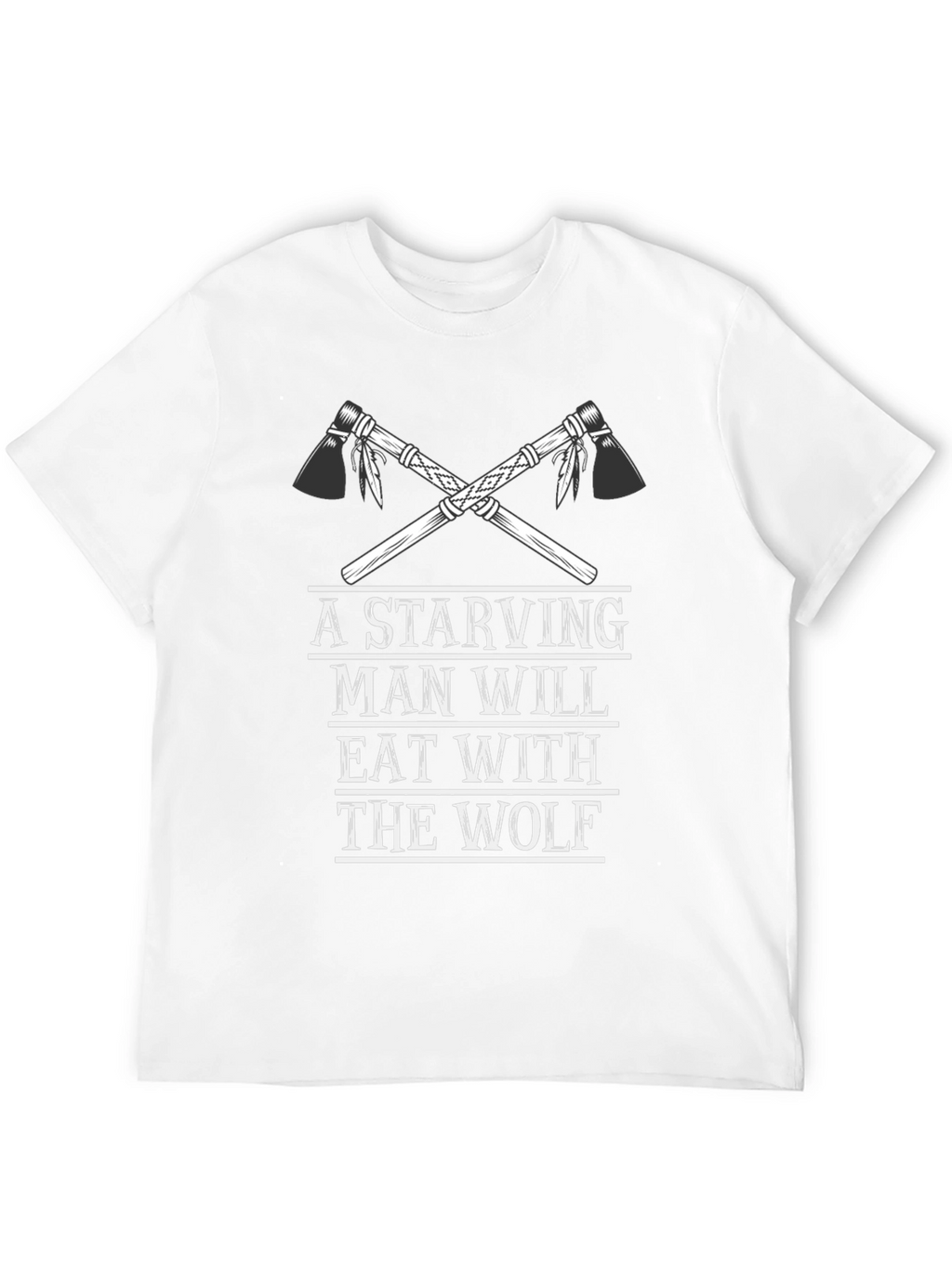Starving Man Wolf Graphic Tee - Soft Cotton Blend