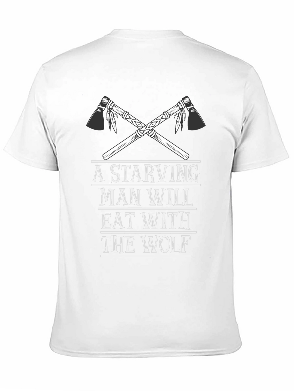 Starving Man Wolf Graphic Tee - Soft Cotton Blend