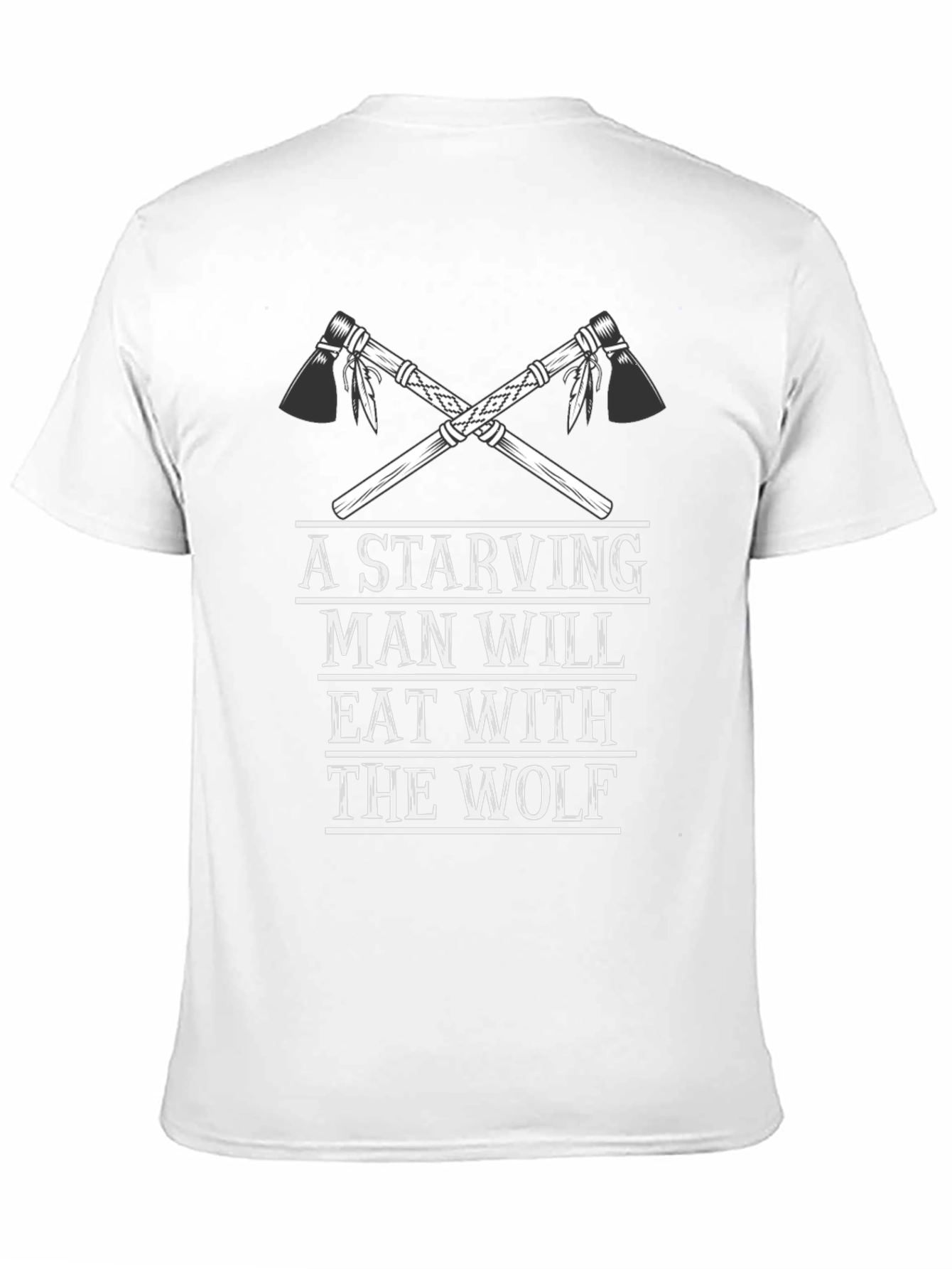Starving Man Wolf Graphic Tee - Soft Cotton Blend