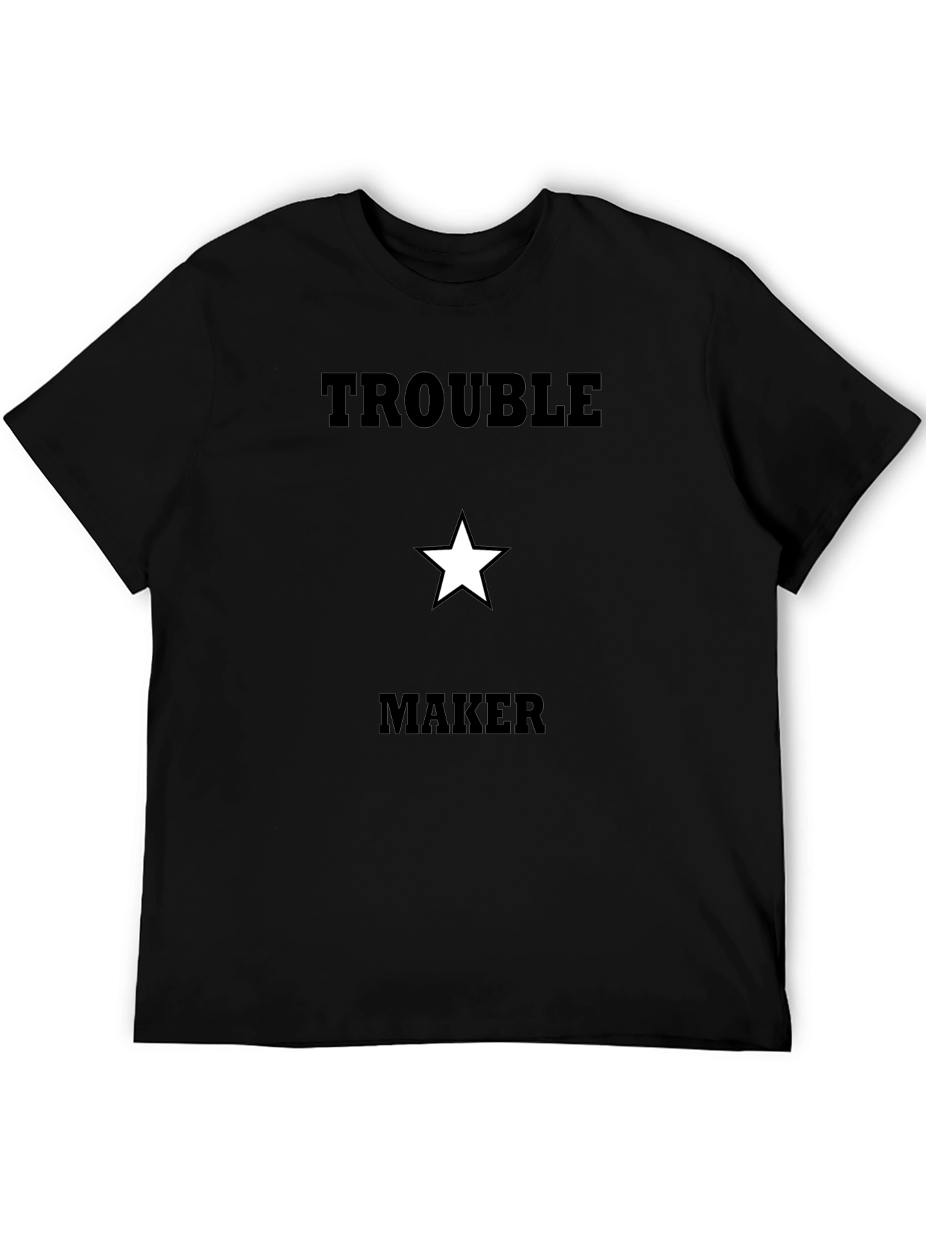 Trouble Maker Graphic T-Shirt - Black
