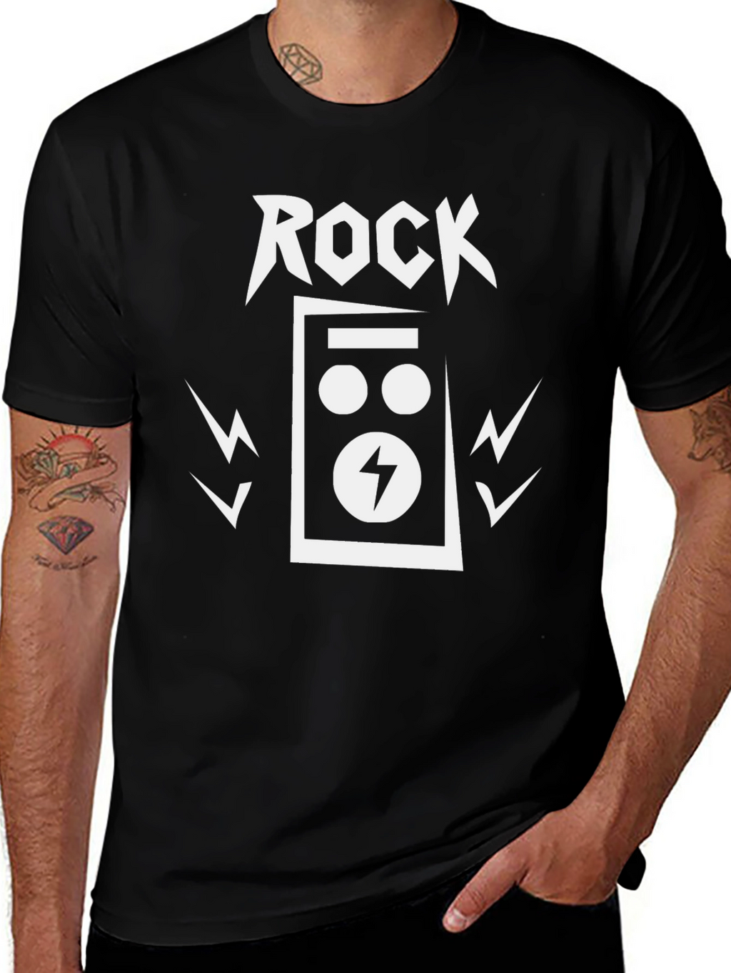 Rock Music Graphic Black T-Shirt